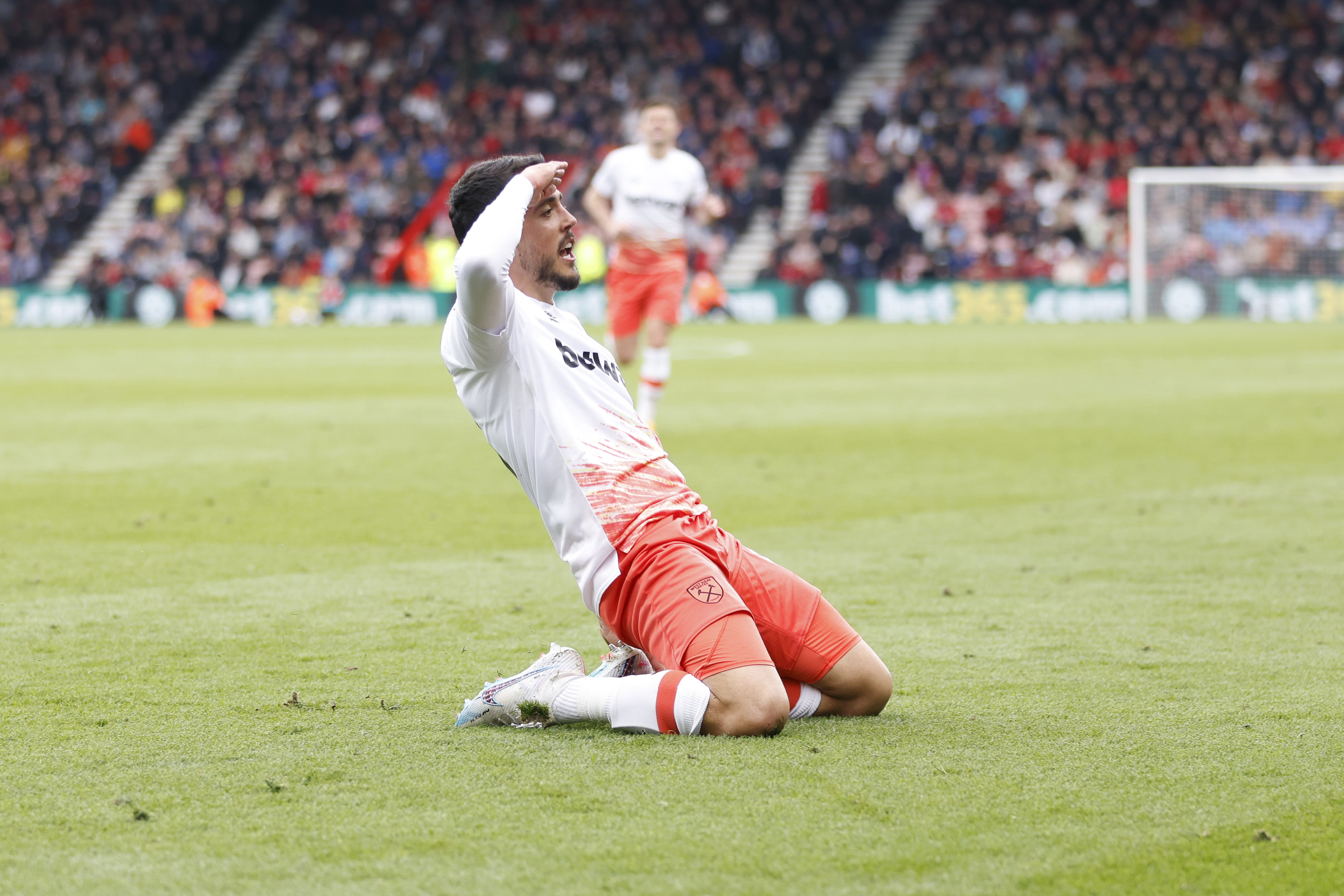 Pablo Fornals celebrates scoring for West Ham at Bournemouth (Steven Paston/PA)