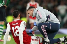 Arsenal suffer William Saliba injury setback ahead of title showdown