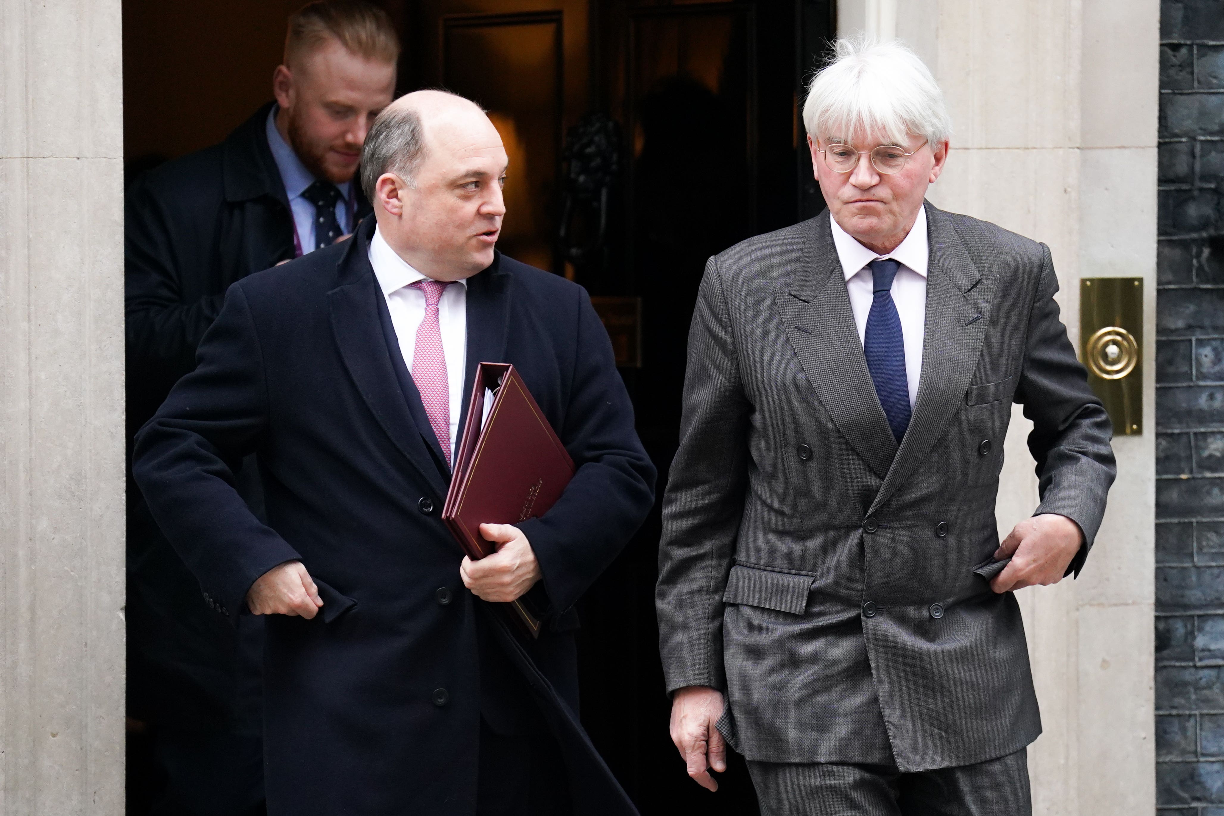 Defence Secretary Ben Wallace (left) and Minister for Development in the Foreign Office, Andrew Mitchell (James Manning/PA)