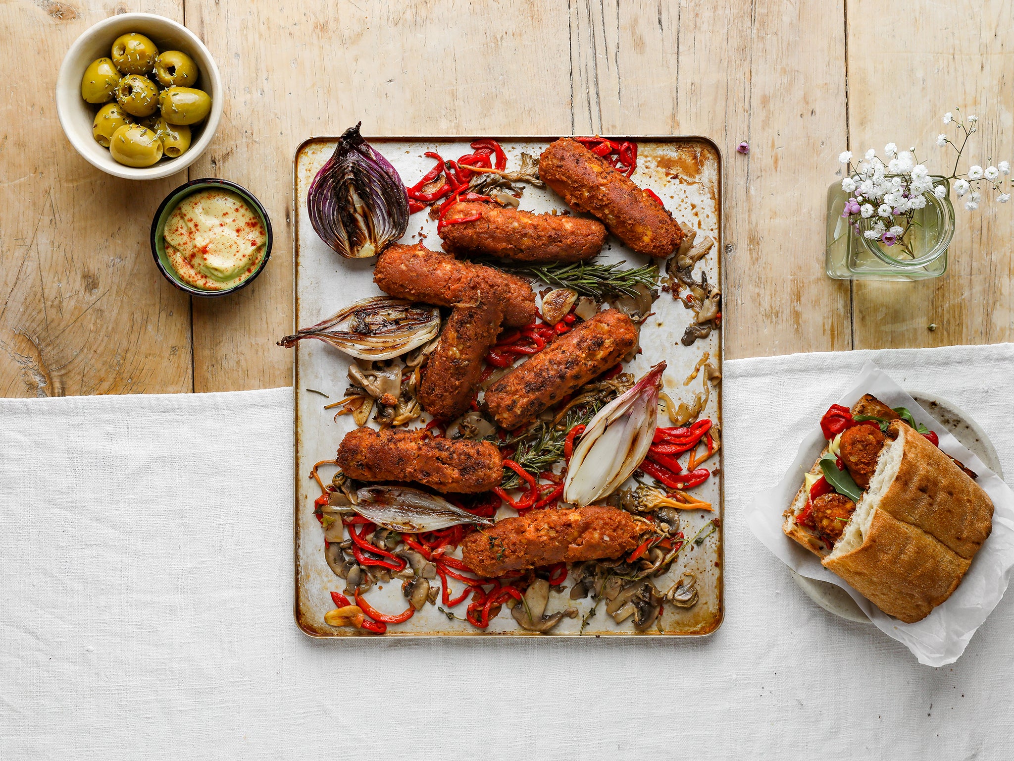 Brindisa’s smoky chickpea and lentil sausages