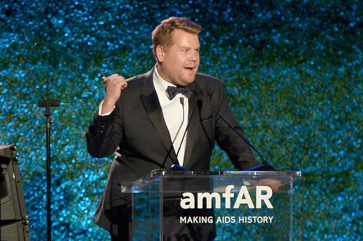 James Corden speaks onstage during the amfAR Gala Los Angeles 2017