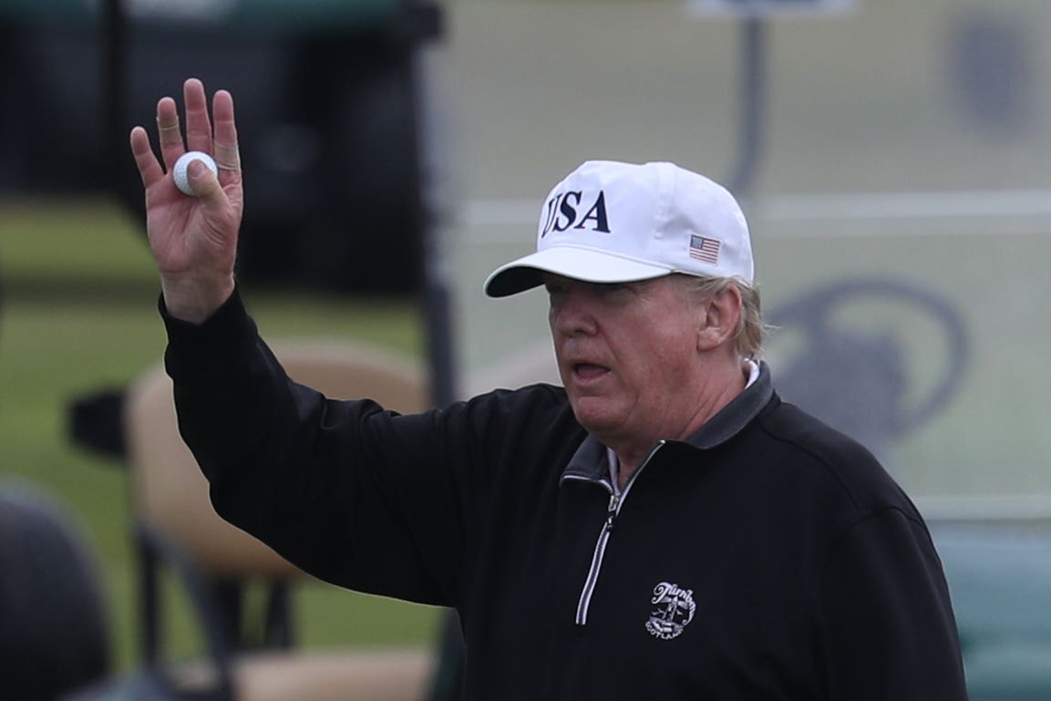 Donald Trump is expected as his Turnberry golf resort in Scotland next week (PA)