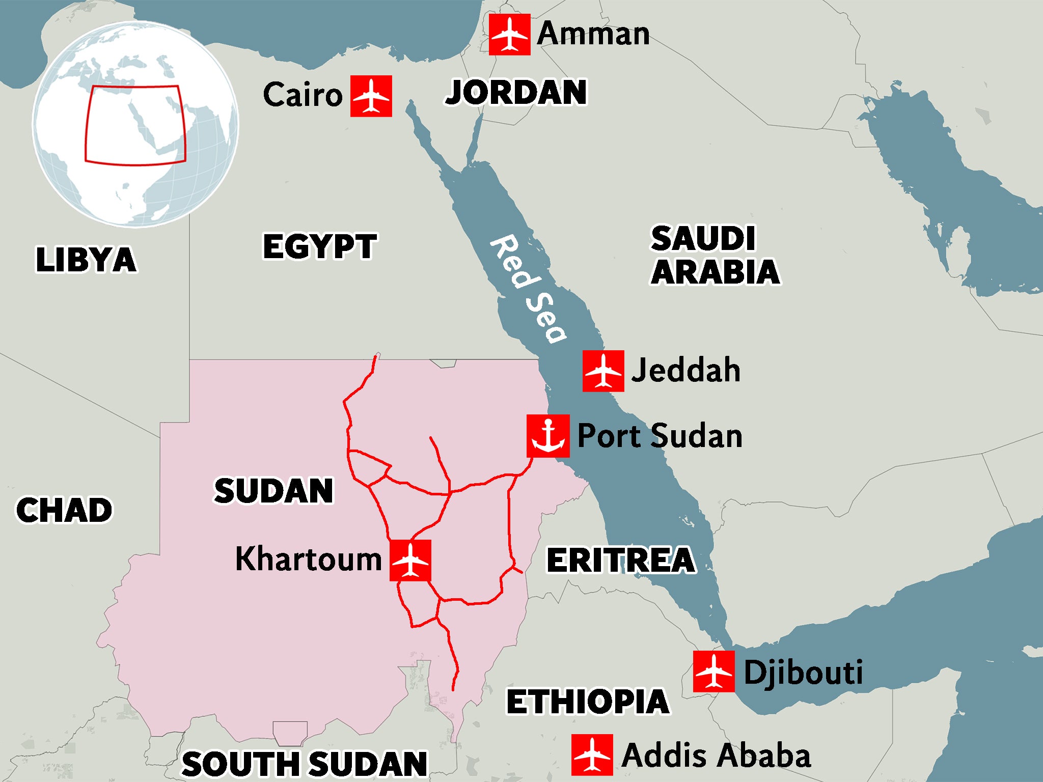 Map of Sudan