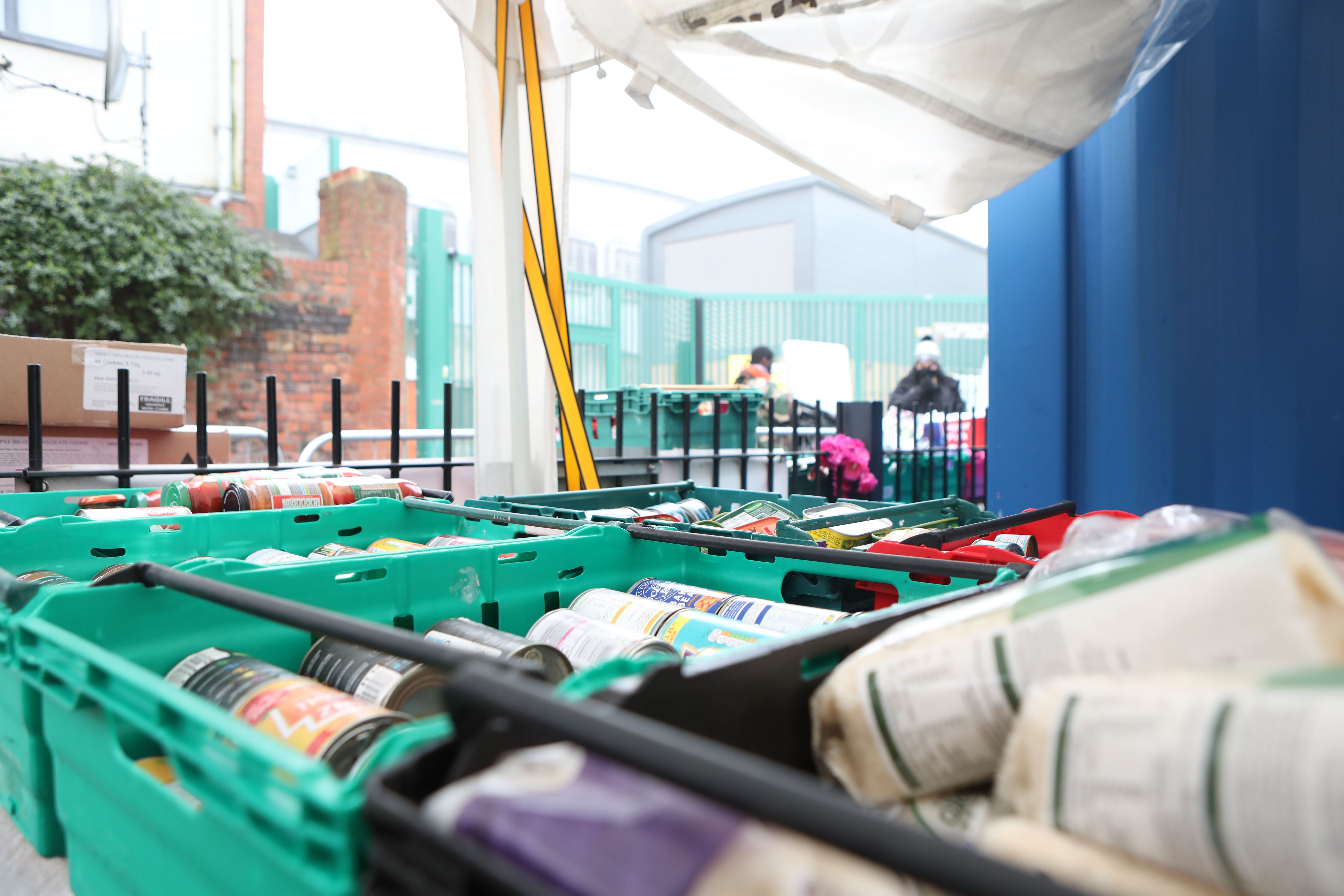 Food banks are in high demand, the Trussell Trust has said (Luciana Guerra/PA)