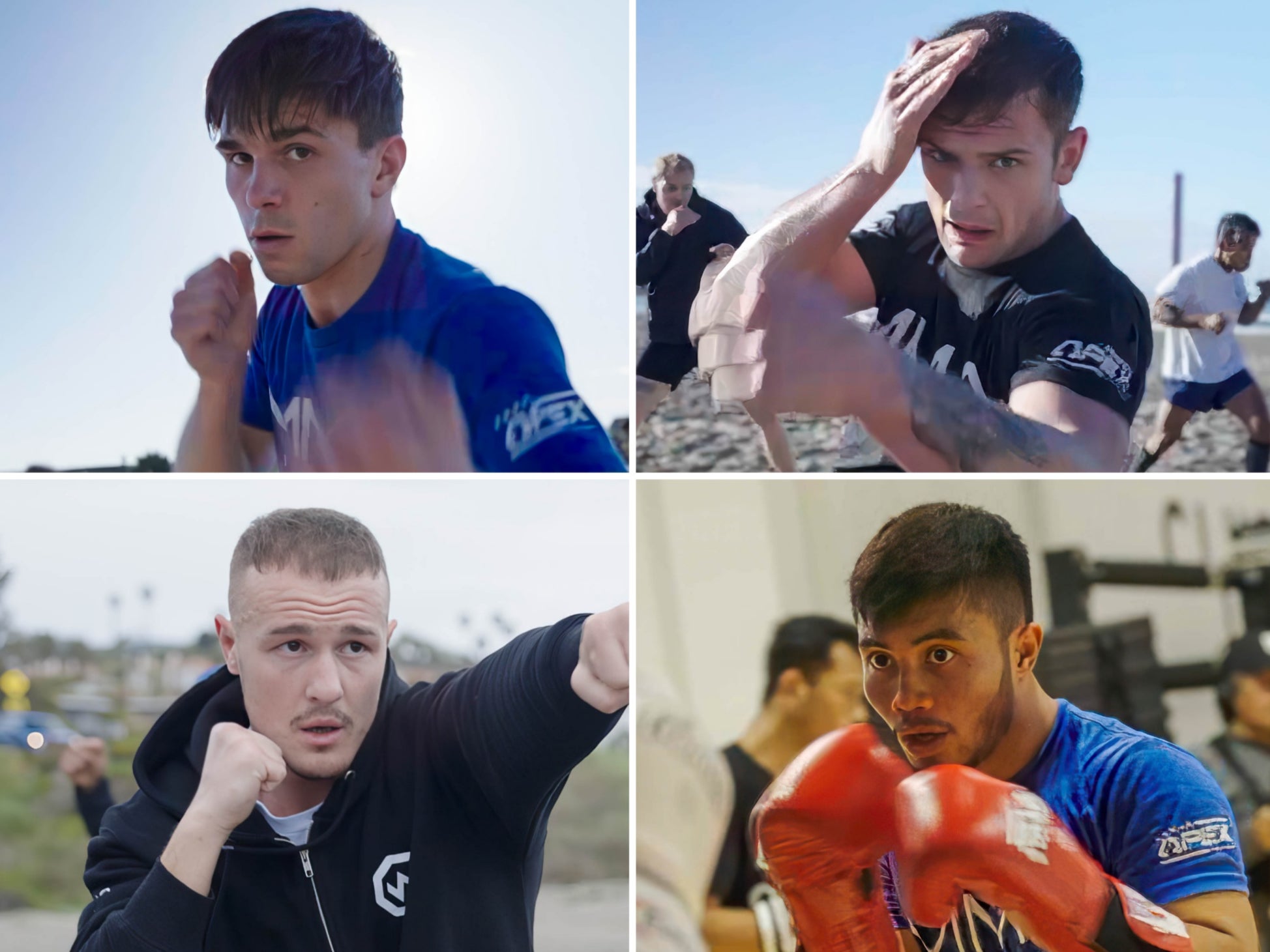 Clockwise from top left: Liverpool’s Francis Breen and Connor Wilson; Indonesia’s Eperaim Ginting; and Italy’s Francesco Mazzeo