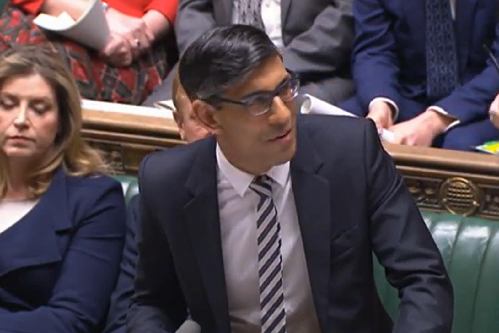 Prime Minister Rishi Sunak speaks during Prime Minister’s Questions (House of Commons/UK Parliament/PA)