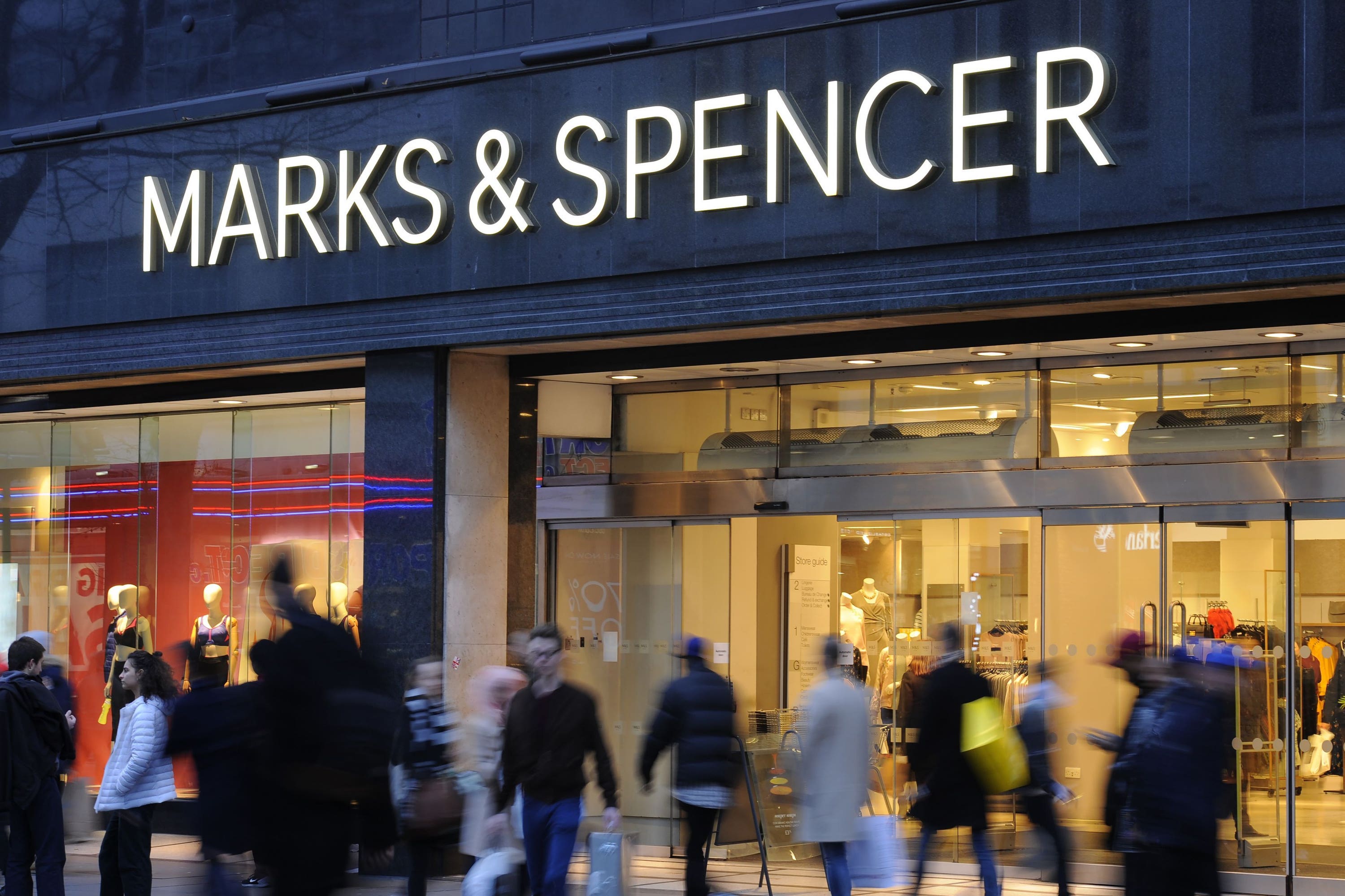 File photo dated 07/11/21 of a Marks and Spencer store on Oxford Street (Charlotte Ball/PA)