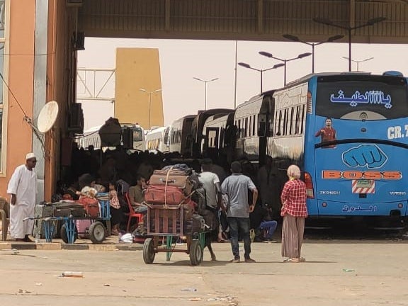 The number of people descending on the border is growing, with Mr Adam seeing up to 60 buses filled with at least 50 people in the queue