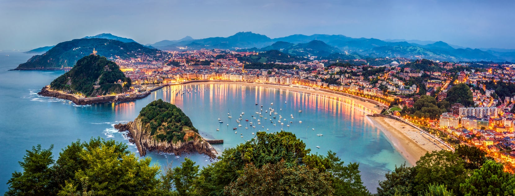 A view of San Sebastian from the top of Monte Igueldo