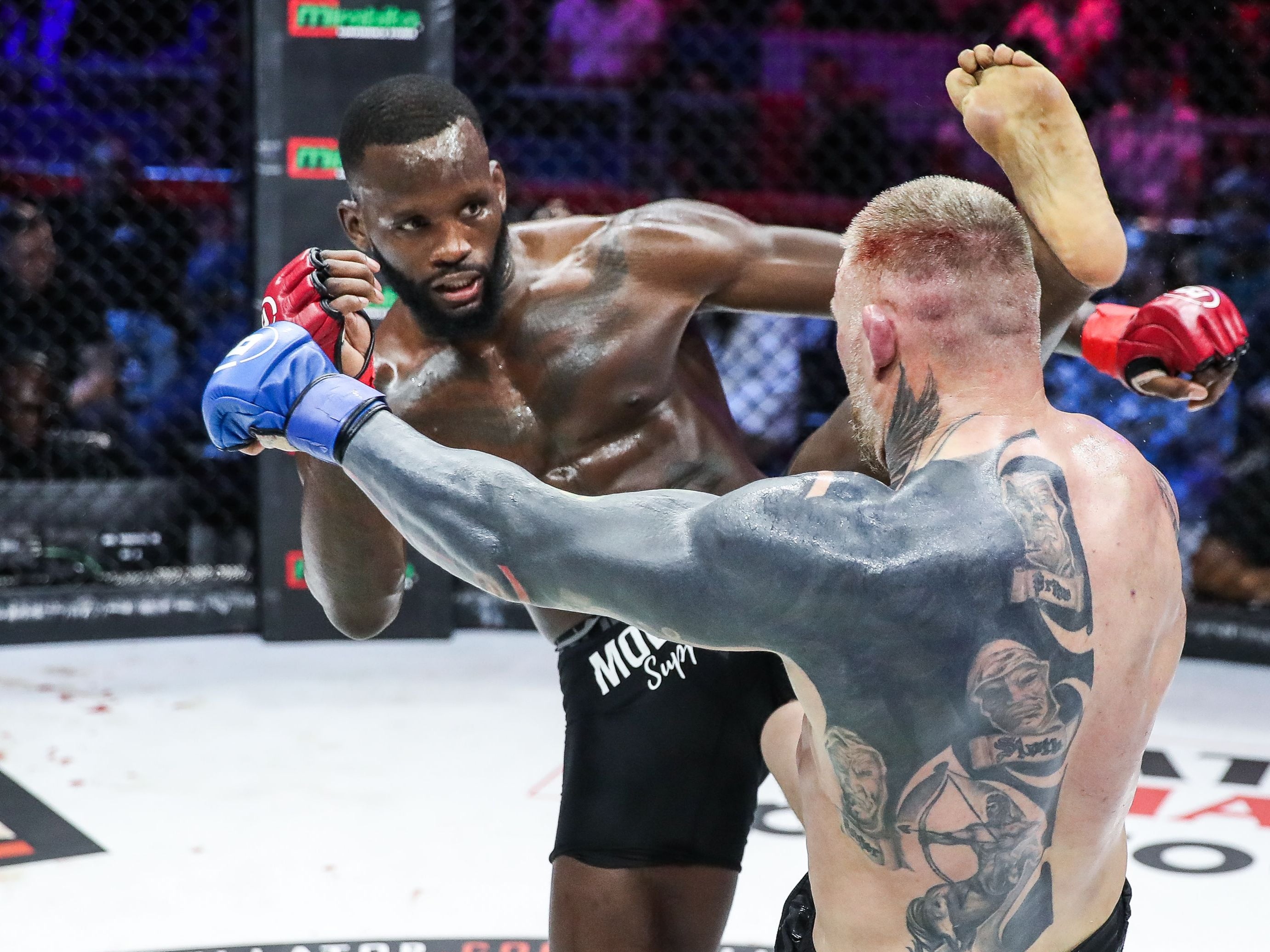 Fabian Edwards (left) will face ex-middleweight champion Gegard Mousasi in Paris