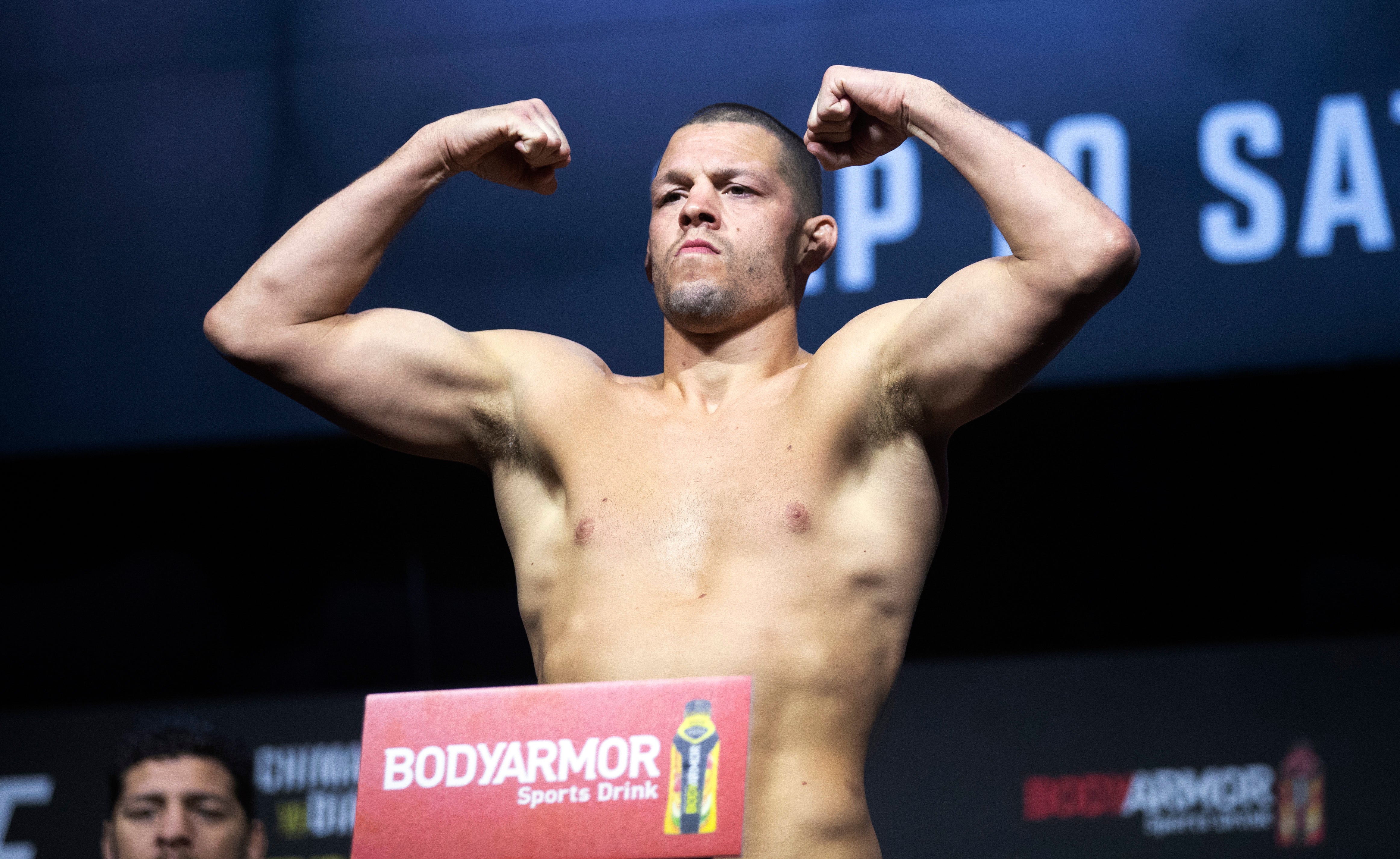 Nate Diaz ahead of his final UFC fight, in 2022