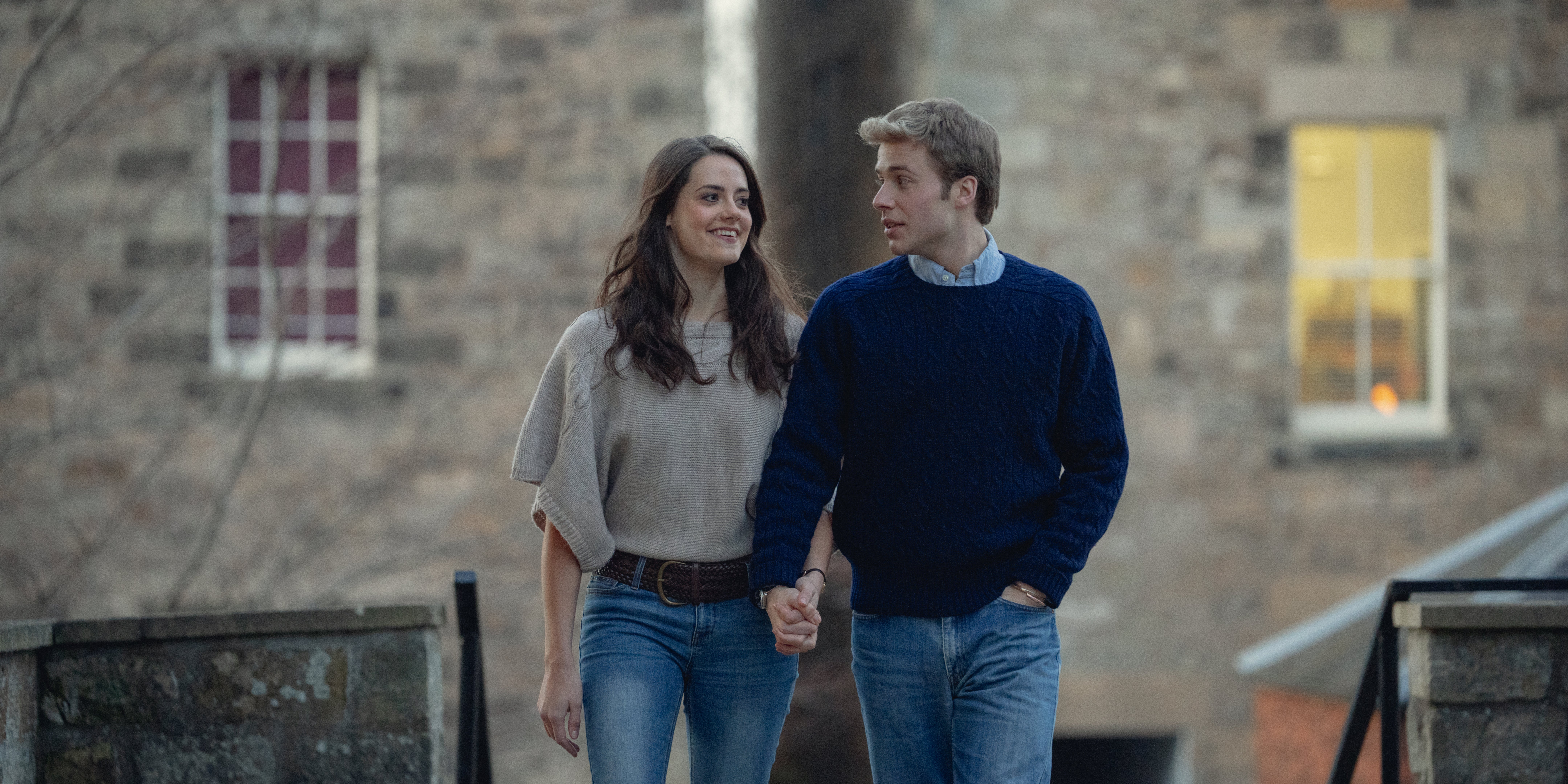 Meg Bellamy and Ed McVey in ‘The Crown’