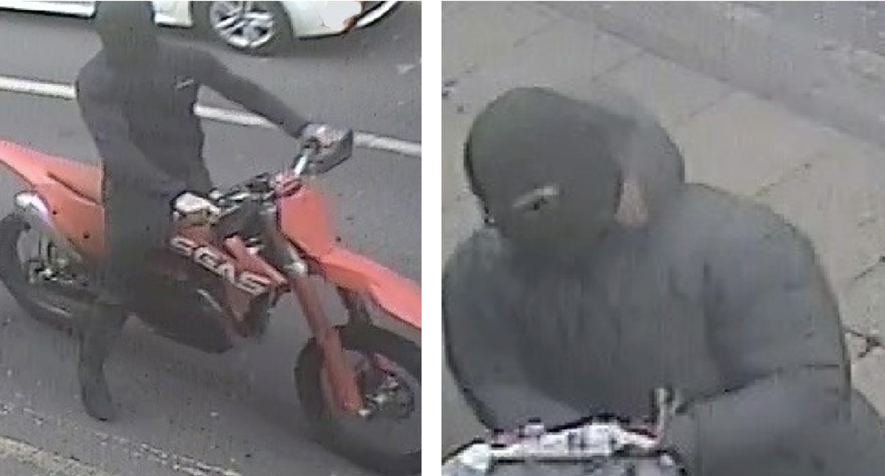 Police have released CCTV images of the masked people