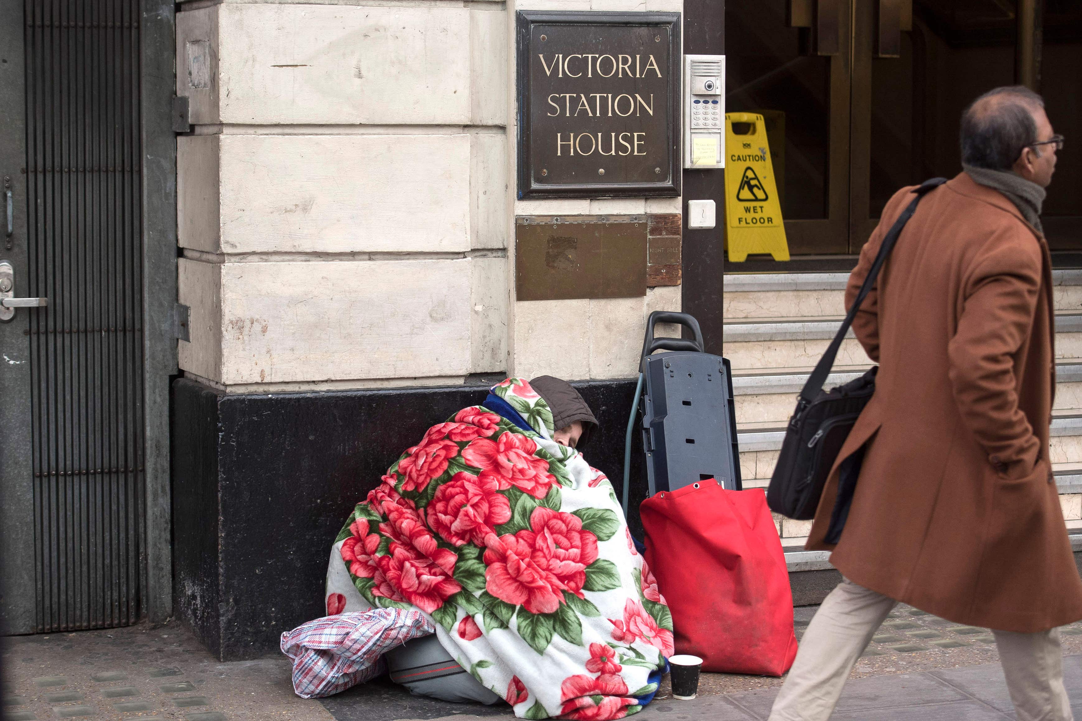 Rough sleeping on London’s streets has risen in the early part of 2023, compared to the same period last year (Victoria Jones/PA)