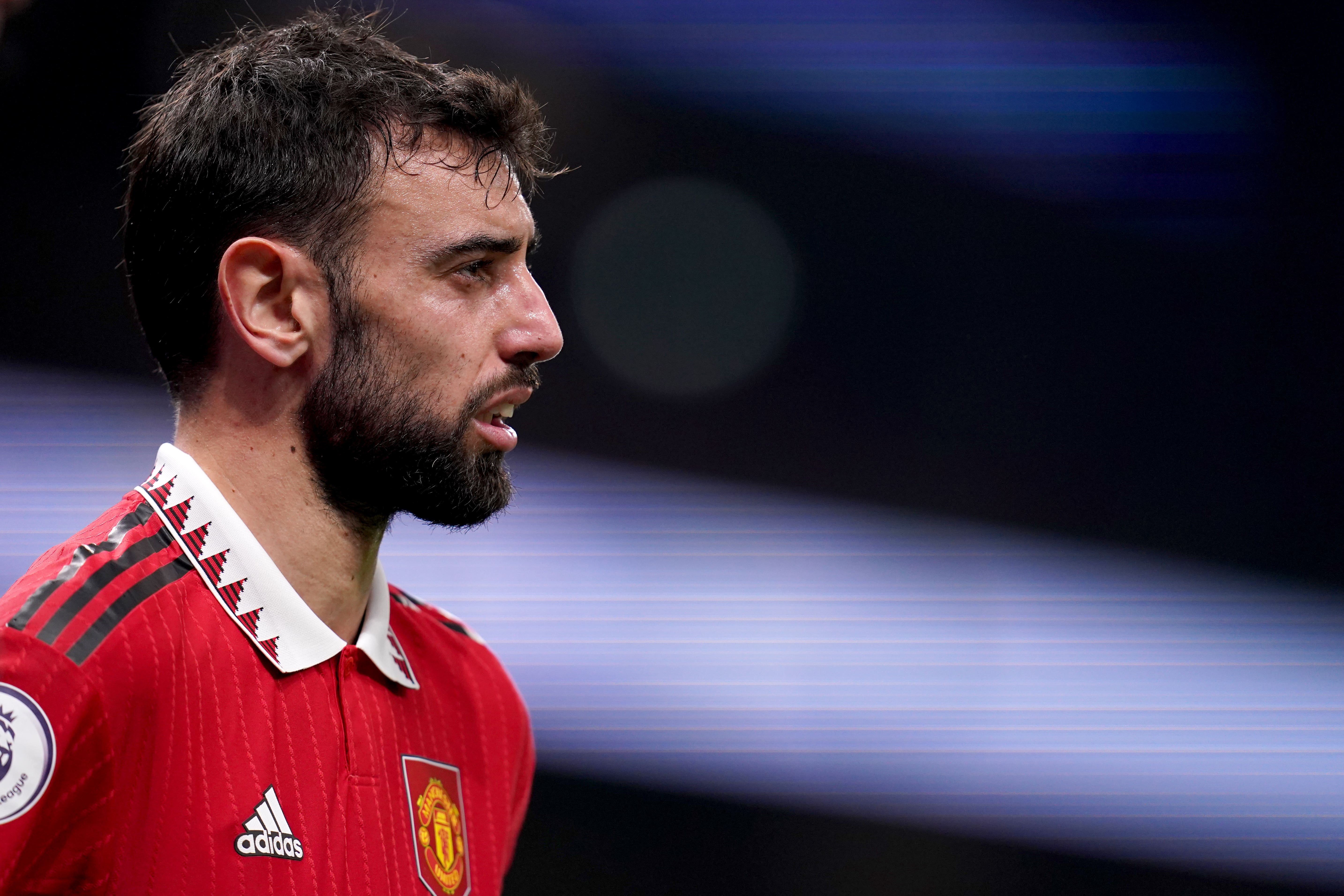 Bruno Fernandes led Manchester United against Tottenham despite suffering an injury in their FA Cup semi-final (John Walton/PA)