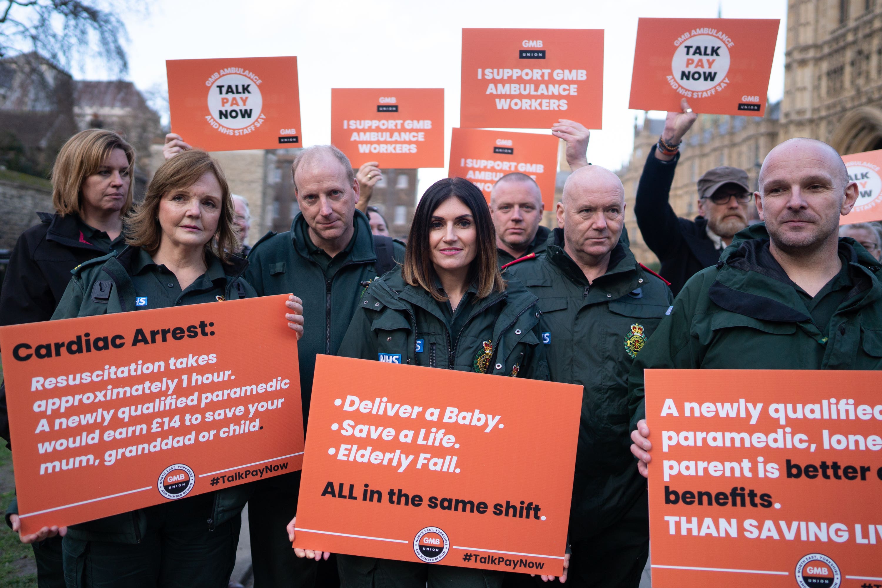 GMB members staged strike action earlier this year (Stefan Rousseau/PA)