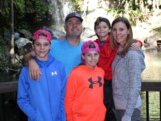 Vaughn Jr, Vaughn Sr, Cooper, Asa and Meghan Bigelow in a 2018 family photo.