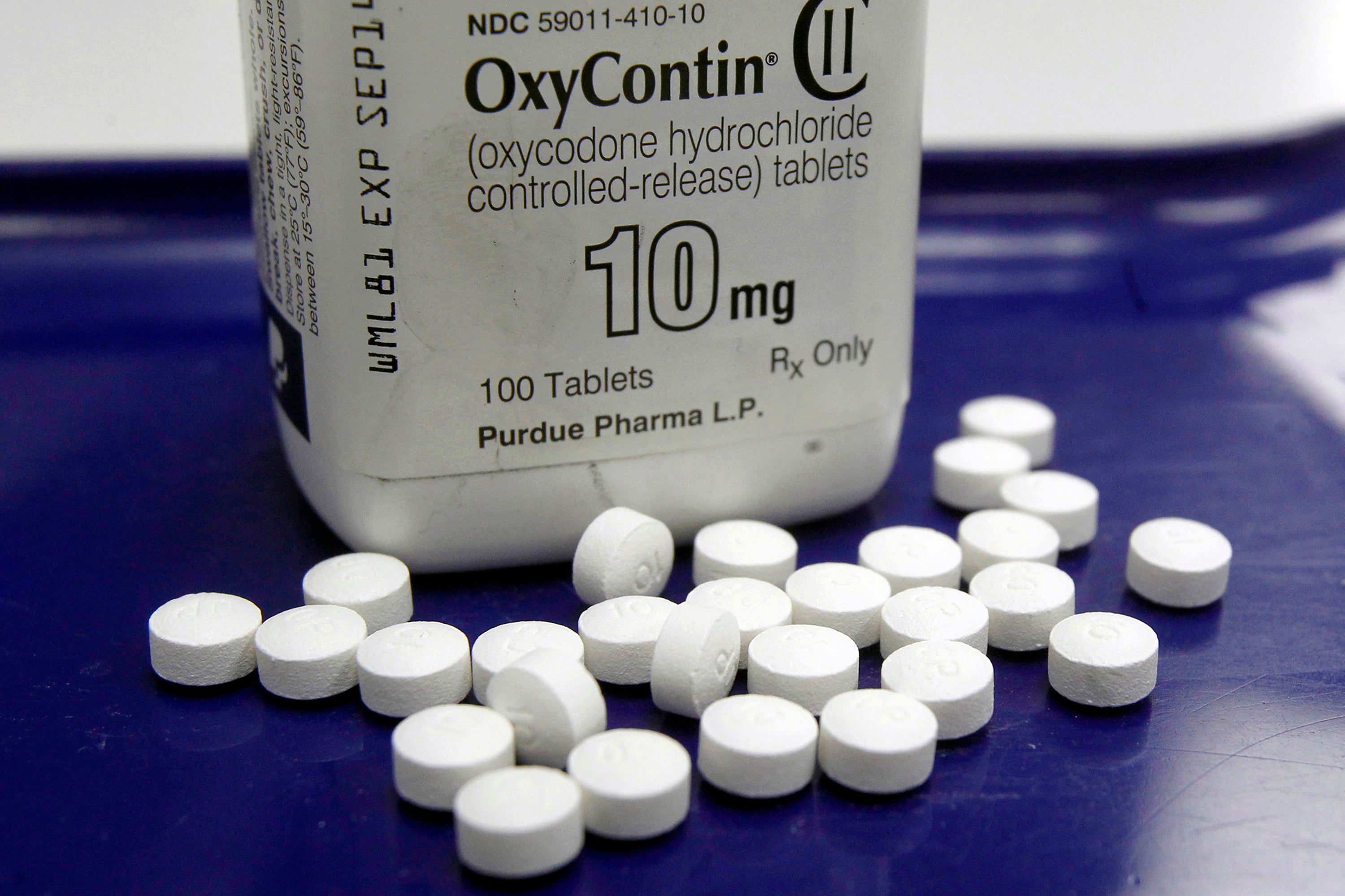 OxyContin pills are arranged for a photo at a pharmacy in Montpelier