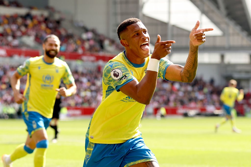 Danilo celebrates after firing Forest ahead