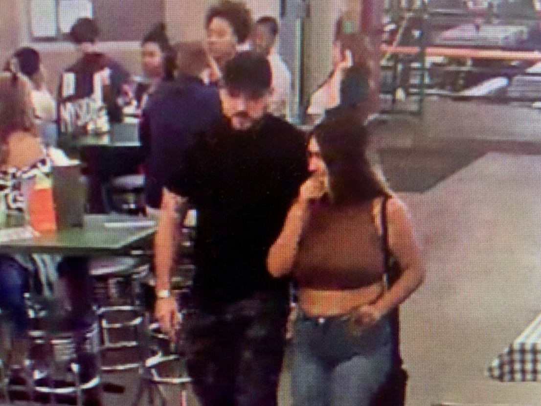 Erick Aguirre on a date during which he allegedly shot a man who had ripped him off over a parking space