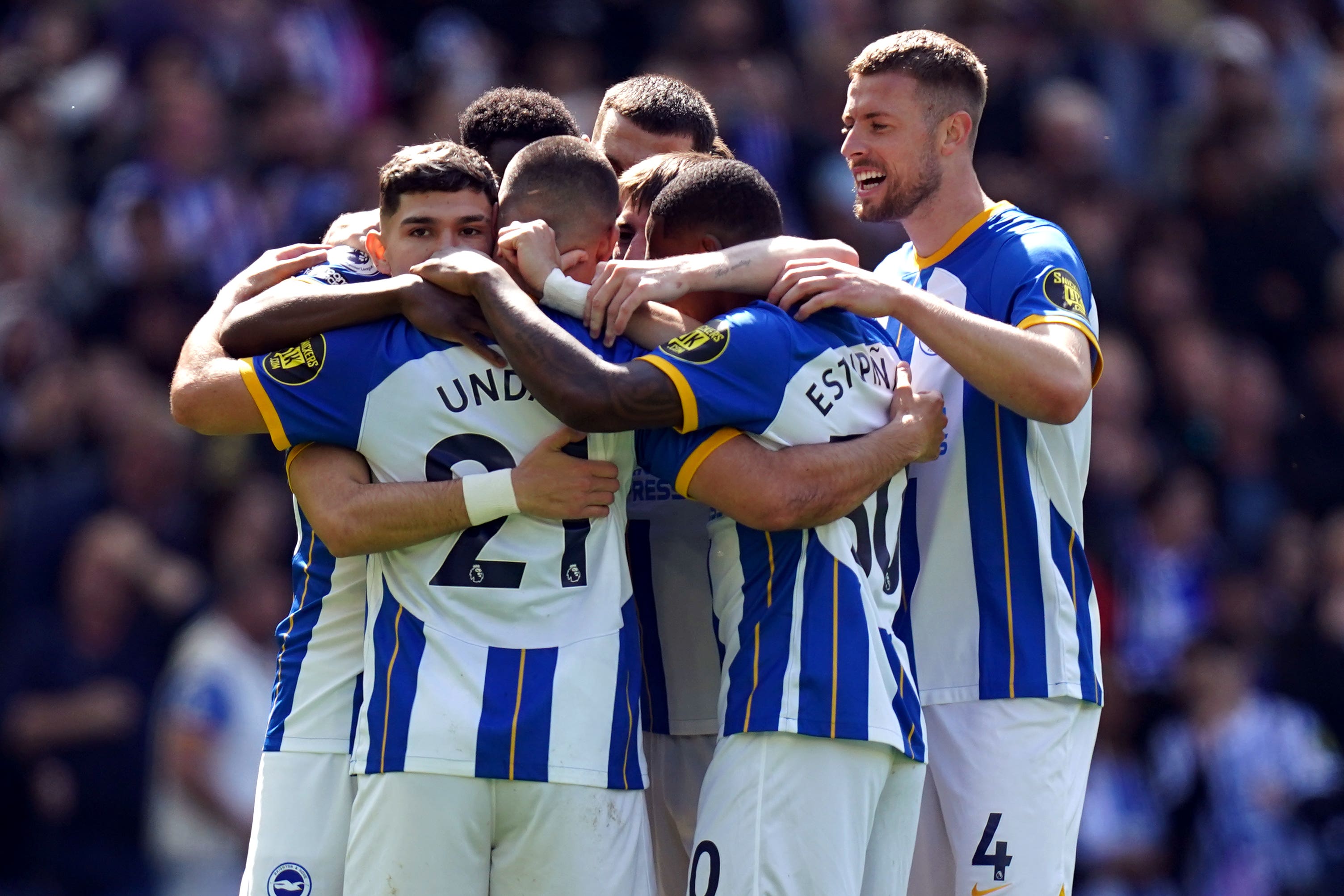 Brighton hammered Wolves (Adam Davy/PA)