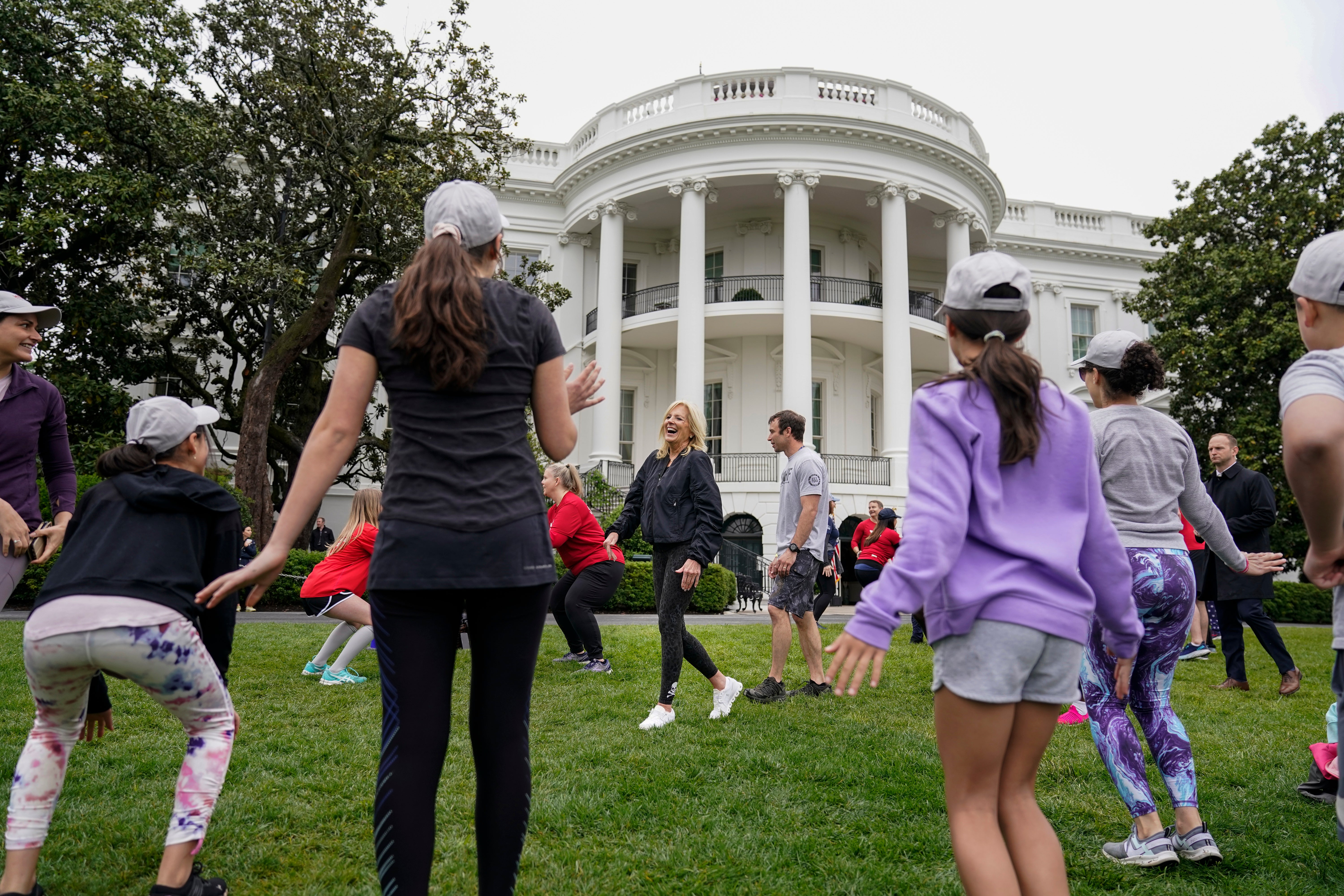 Jill Biden Military Kids Workout