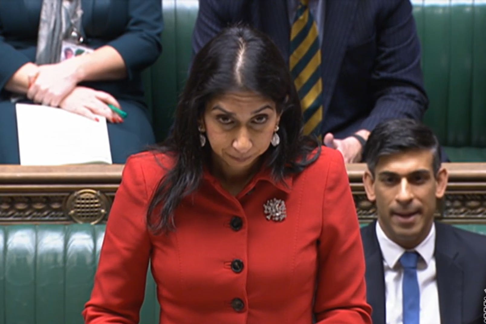 Home Secretary Suella Braverman speaking in the House of Commons