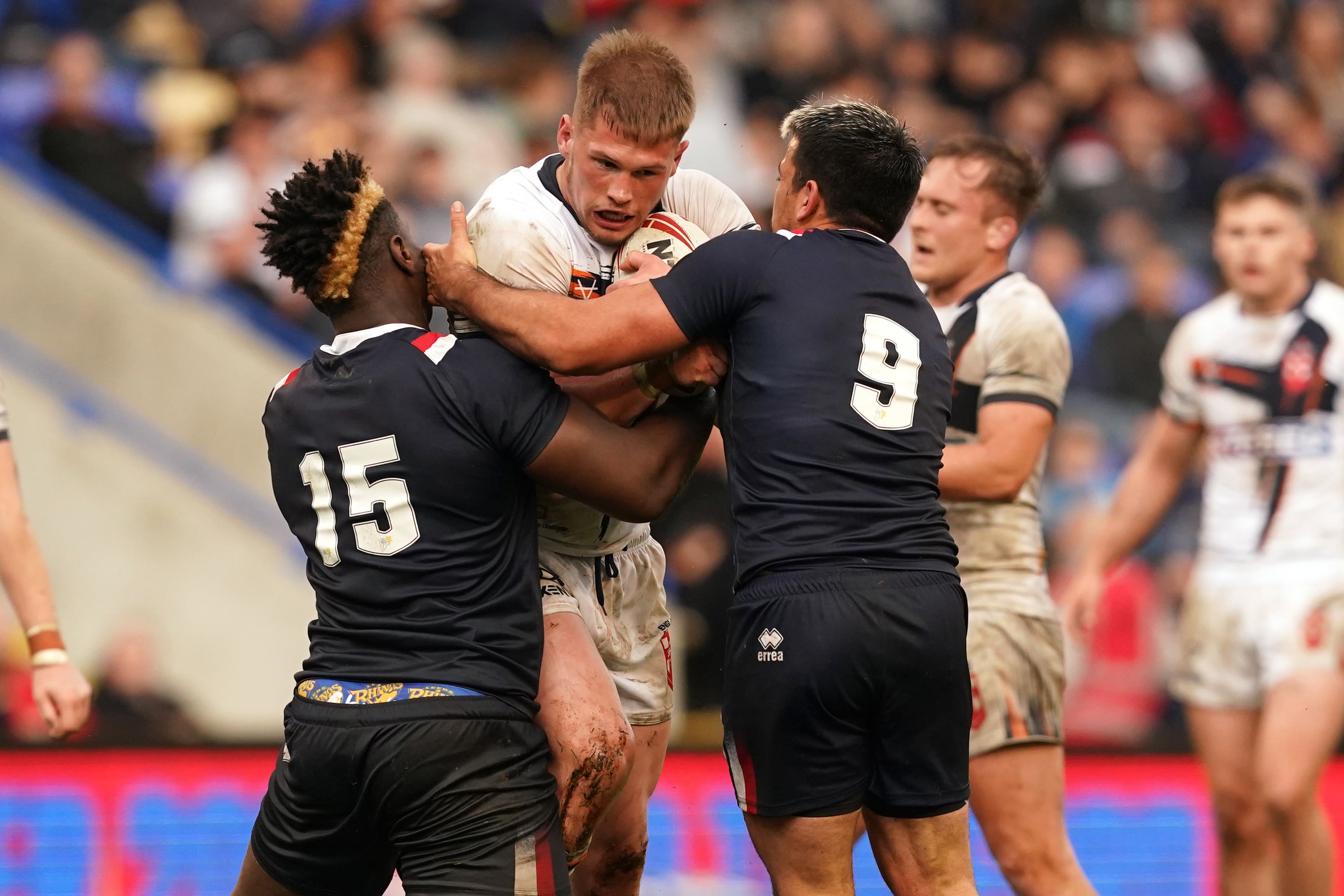 Ethan Havard impressed in England’s 64-0 thrashing of France (Martin Rickett/PA)