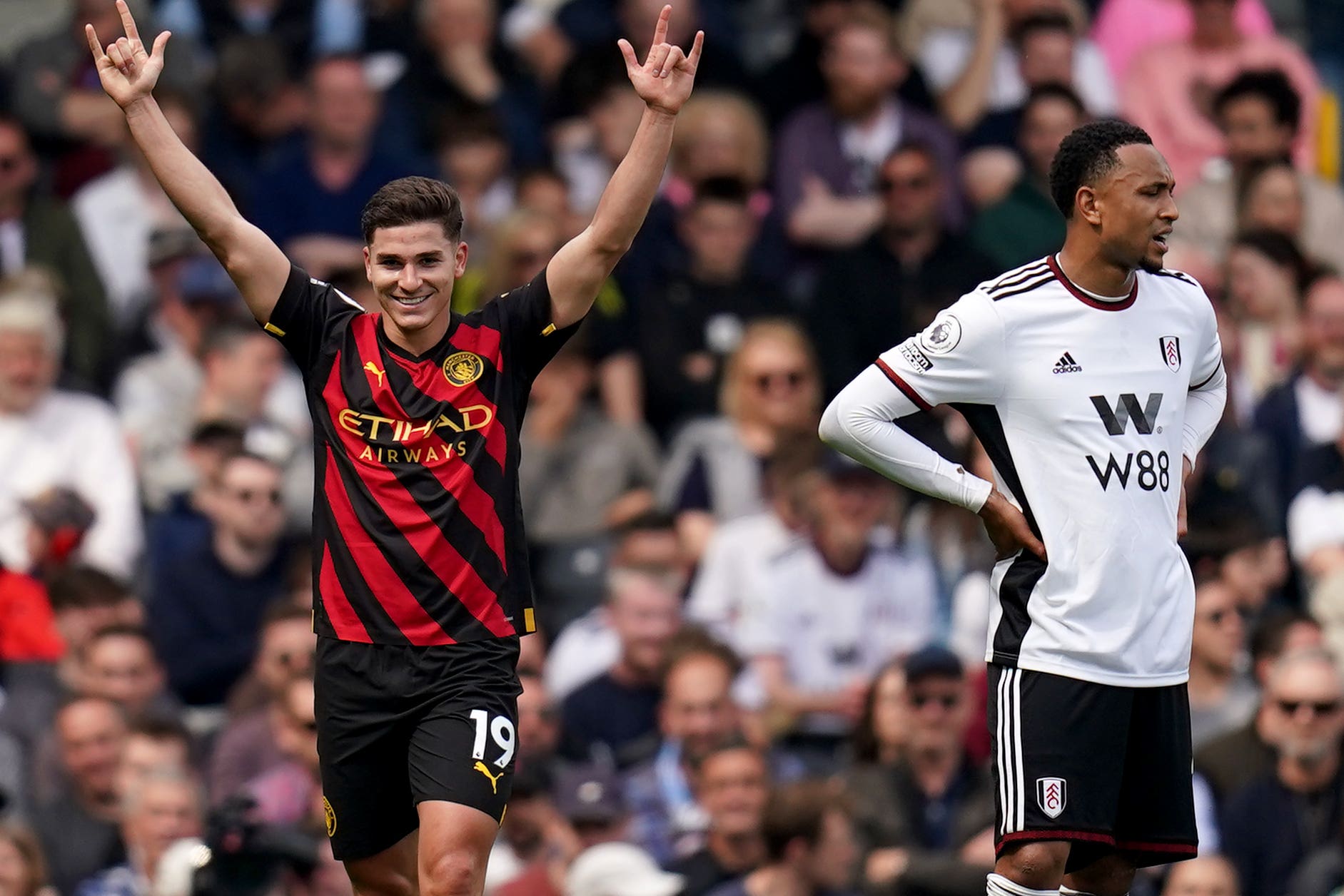 Manchester City returned to the summit of the Premier League with a 2-1 win at Fulham (John Walton/PA)