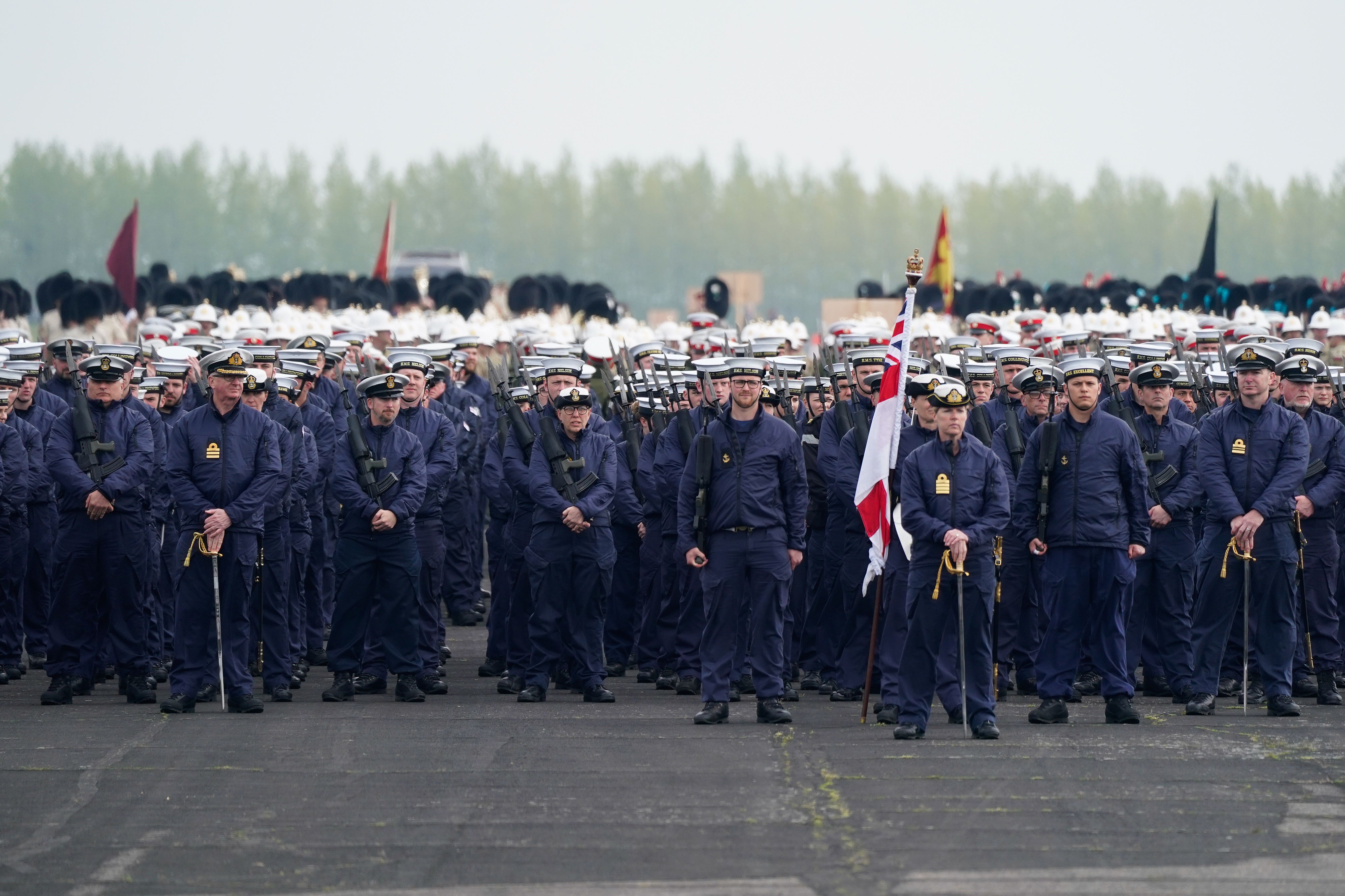 Royal Navy personnel will be emulating relatives in the Coronation procession (Andrew Matthews/PA)