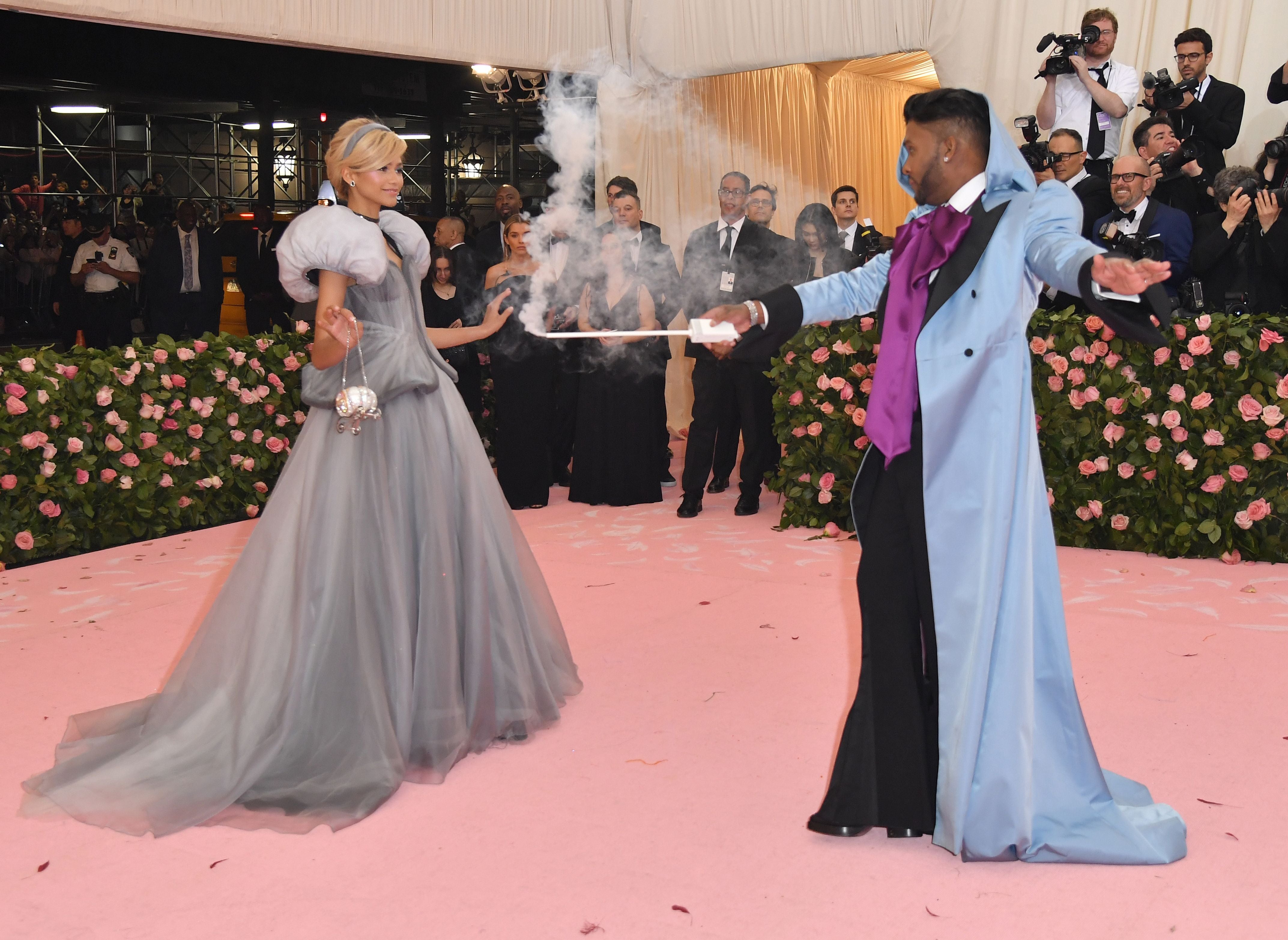 Law Roach and Zendaya at the 2019 Met Gala, with the theme: ‘Camp: Notes on Fashion'