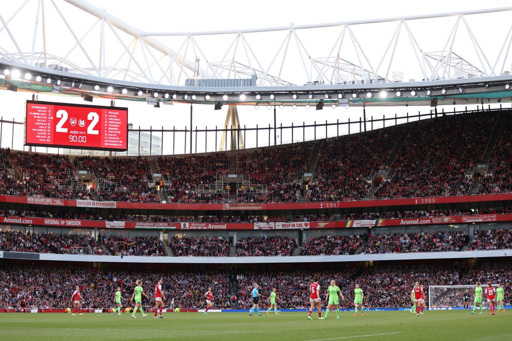 The Emirates on a record night