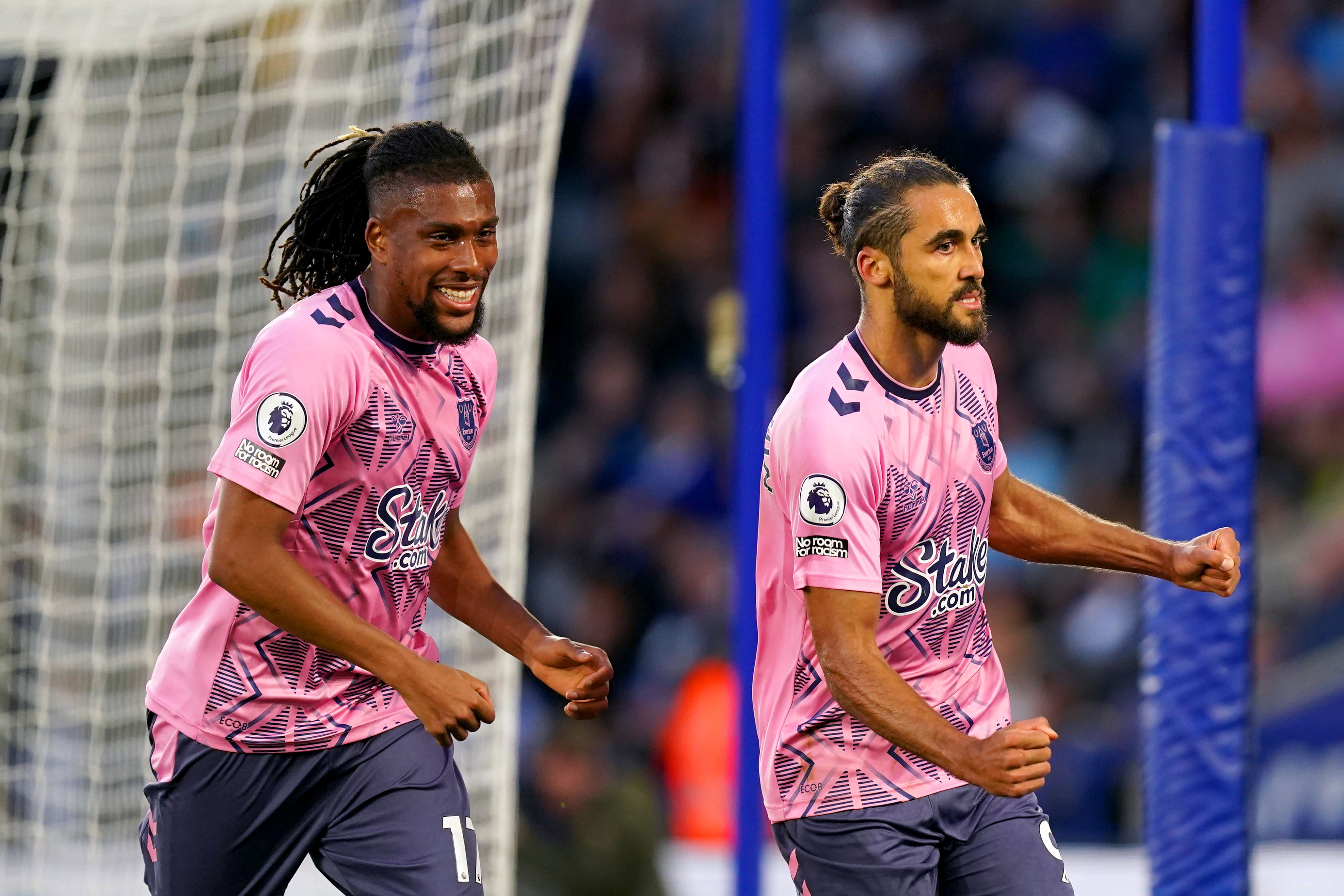 Dominic Calvert-Lewin, right, and Alex Iwobi scored for Everton (Mike Egerton/PA)