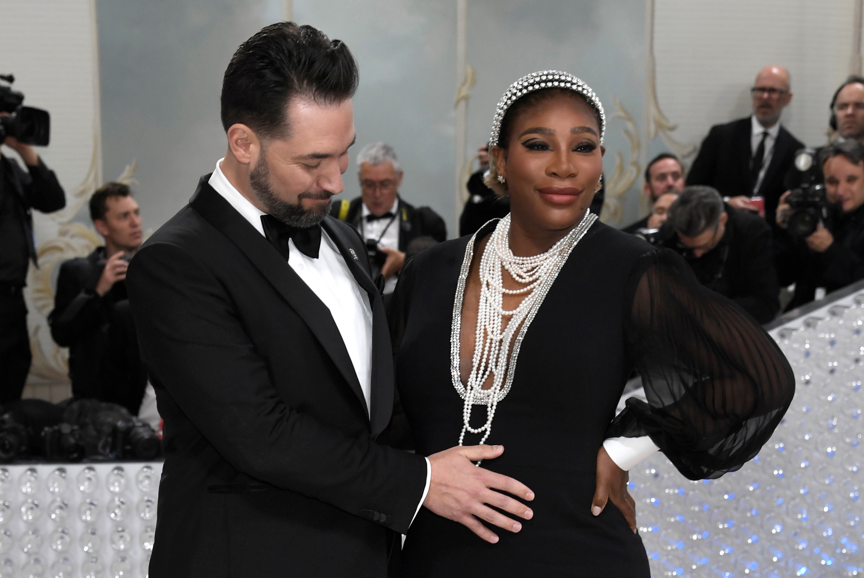 Serena Williams reveals second pregnancy on Met Gala red carpet