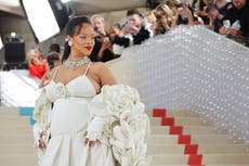 Rihanna shares pregnancy update on Met Gala red carpet after arriving late with A$AP Rocky