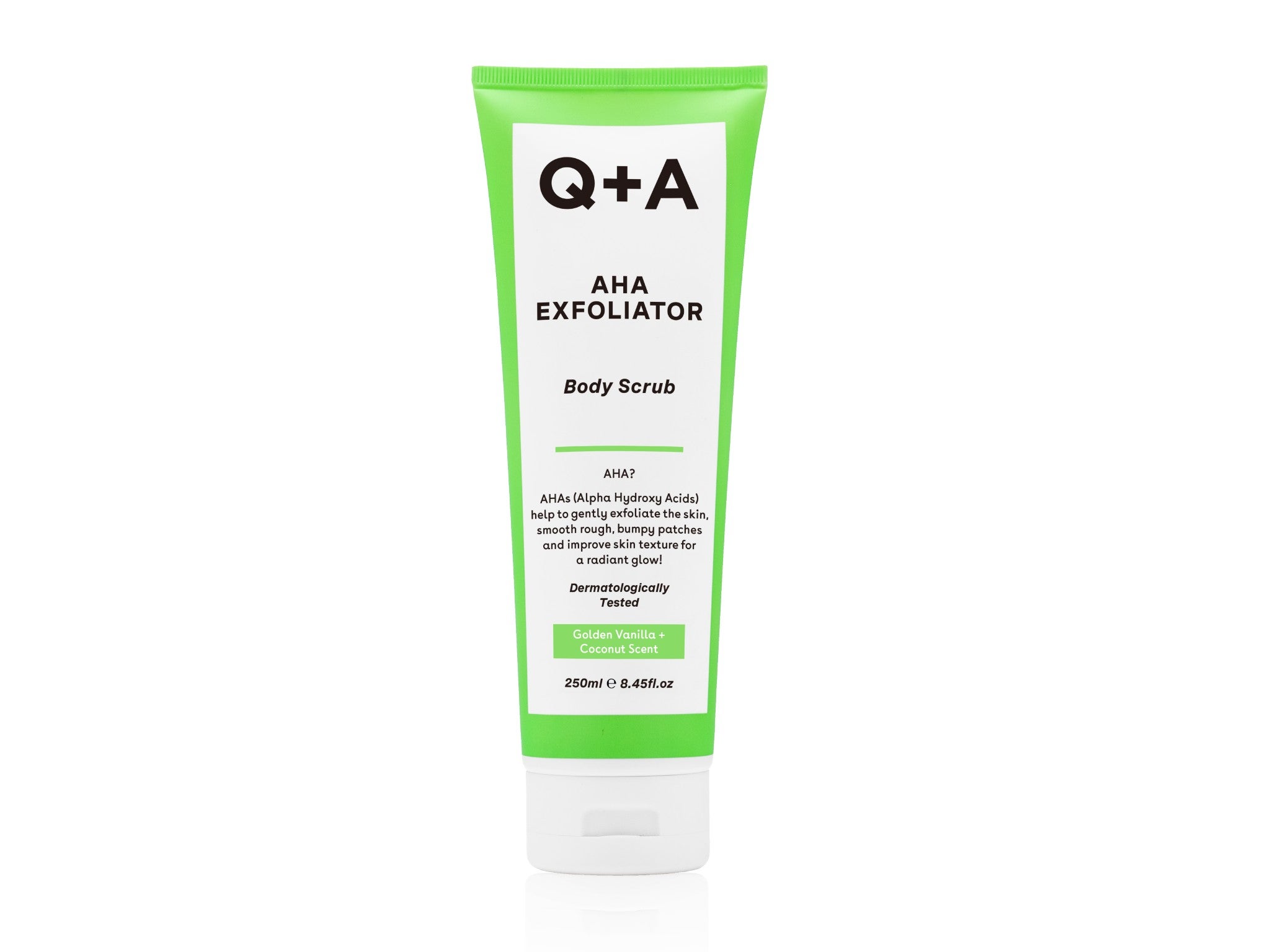 Q+A AHA exfoliator body scrub