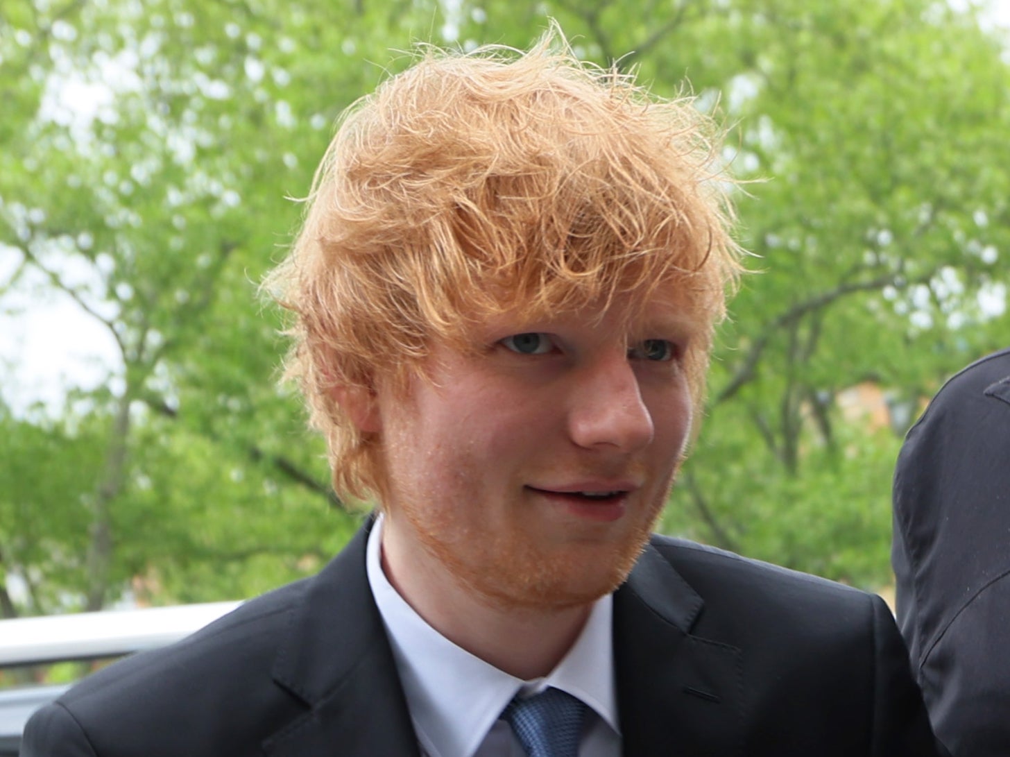 Ed Sheeran pictured outside court