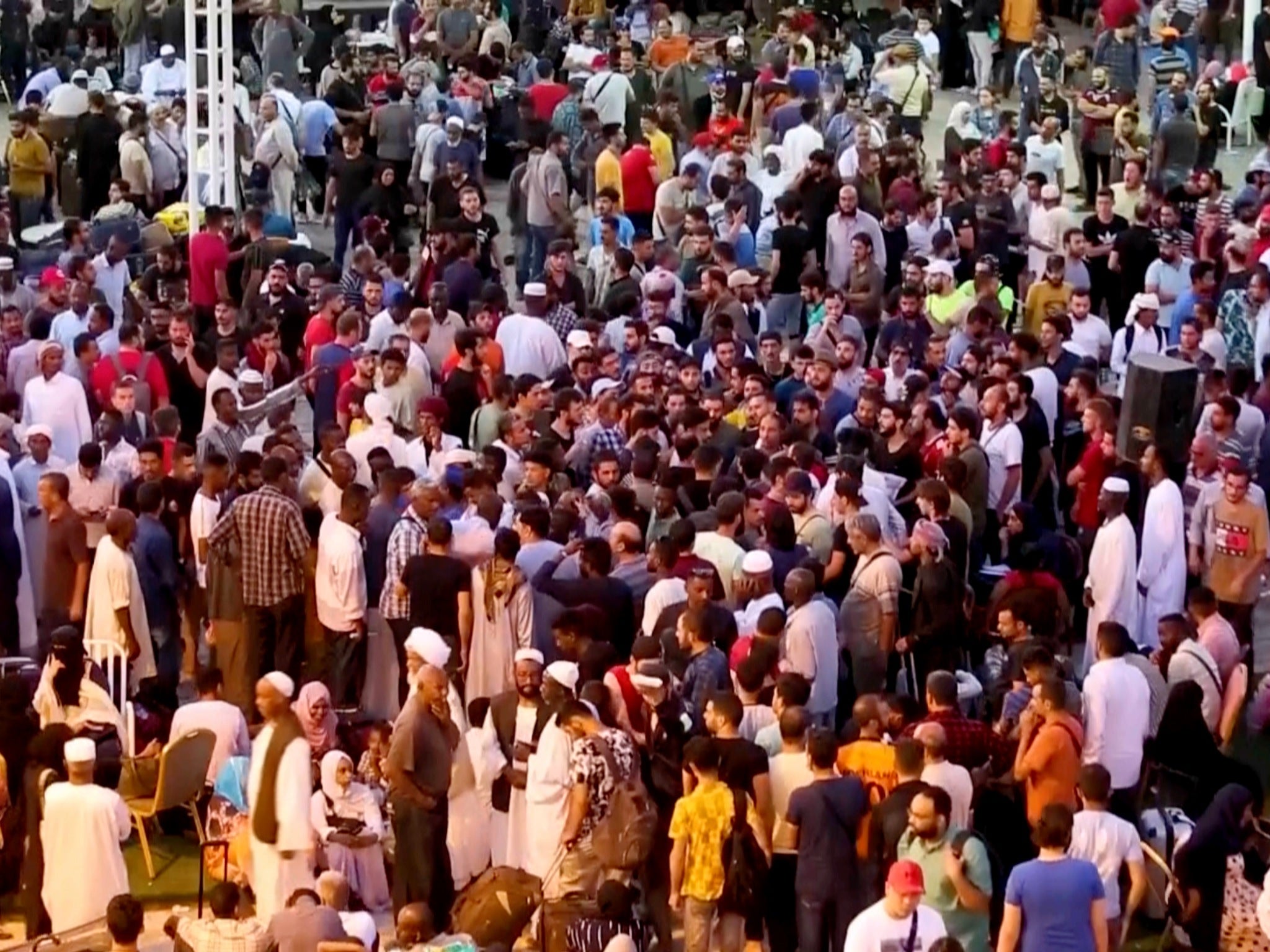 Civilians arrive at Port Sudan as they seek to escape the fighting in Sudan