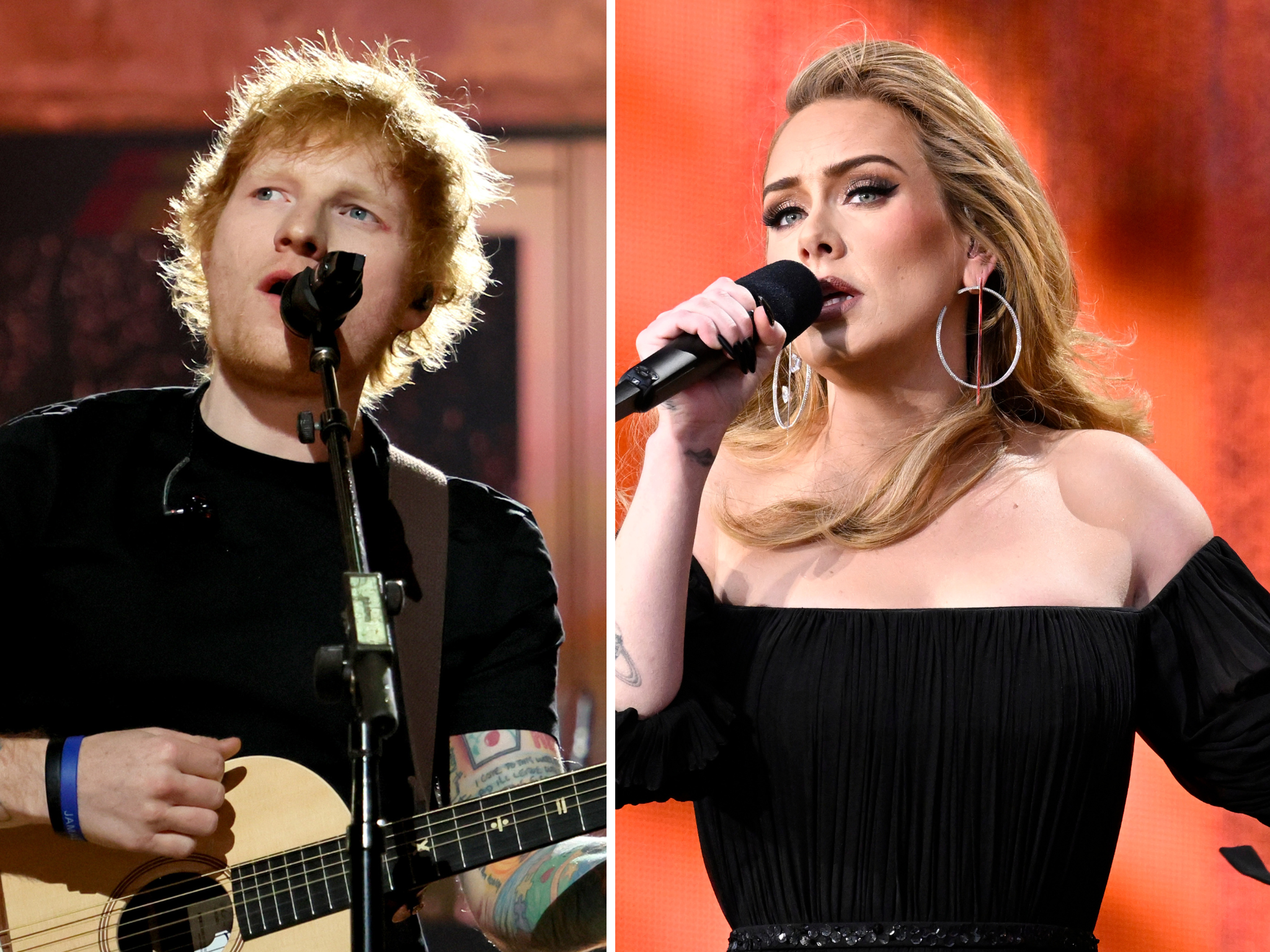 Ed Sheeran and Adele