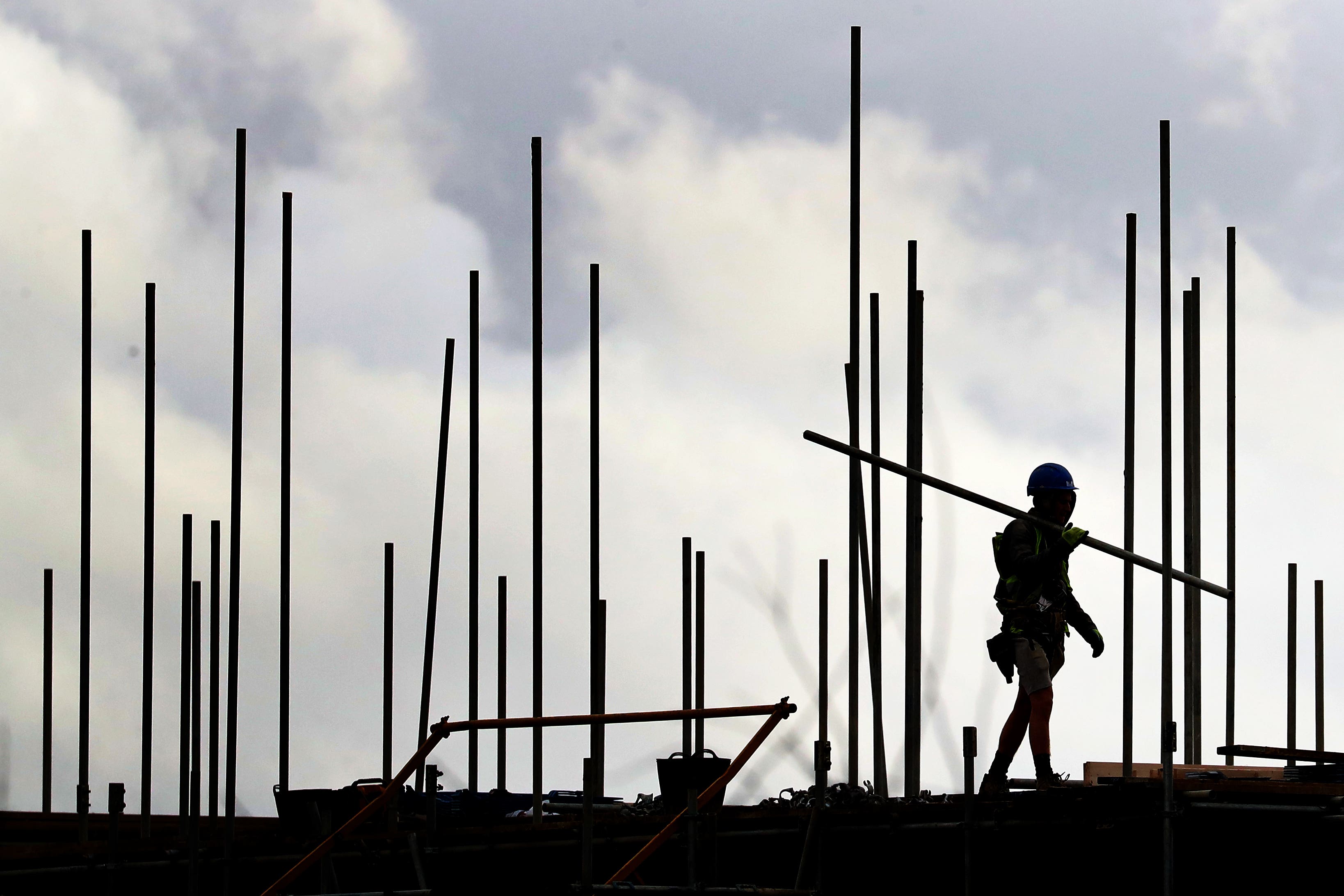 The number of new homes being registered to be built in the first quarter of this year fell by 40% compared with the same period a year earlier, according to the NHBC (Gareth Fuller/PA)