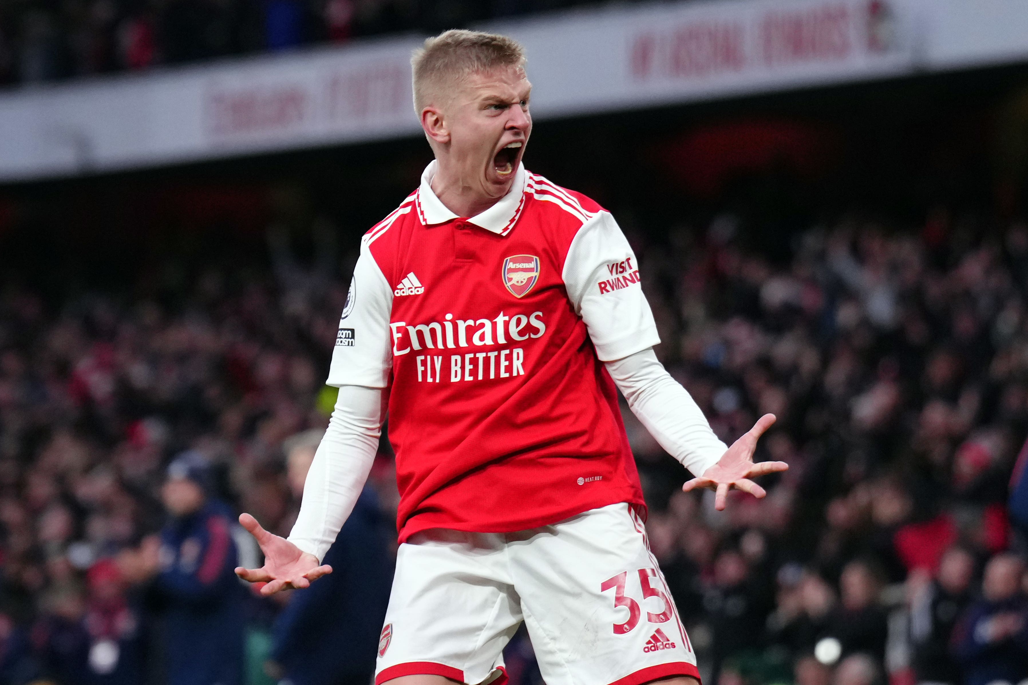 Oleksandr Zinchenko retains belief that Arsenal can win the title (John Walton/PA)