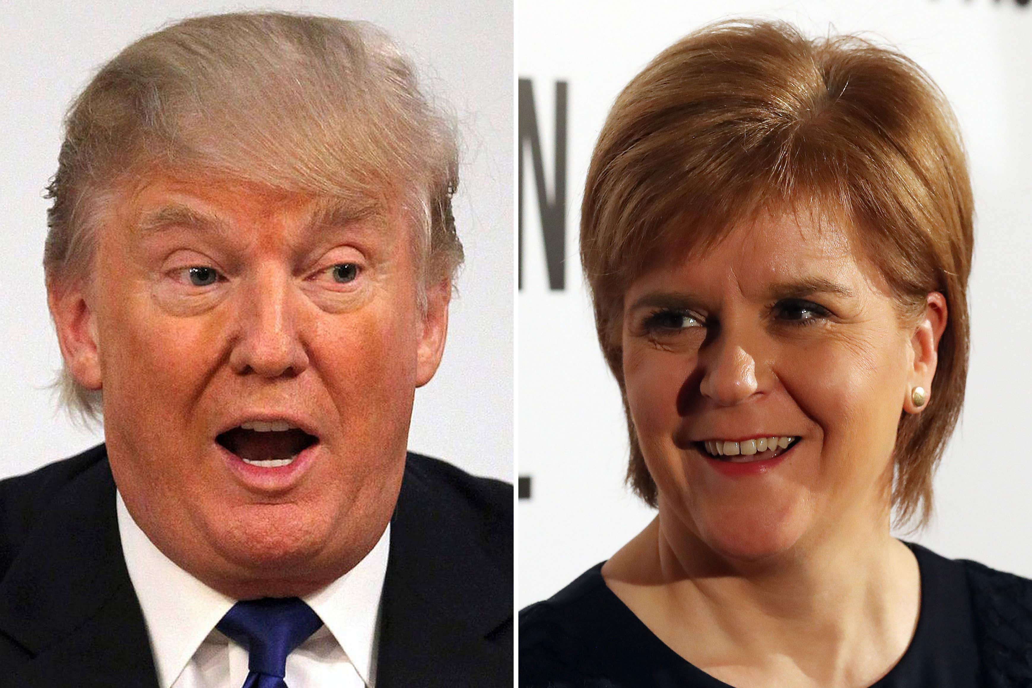 Donald Trump said Nicola Sturgeon had been a ‘negative force’ (PA)