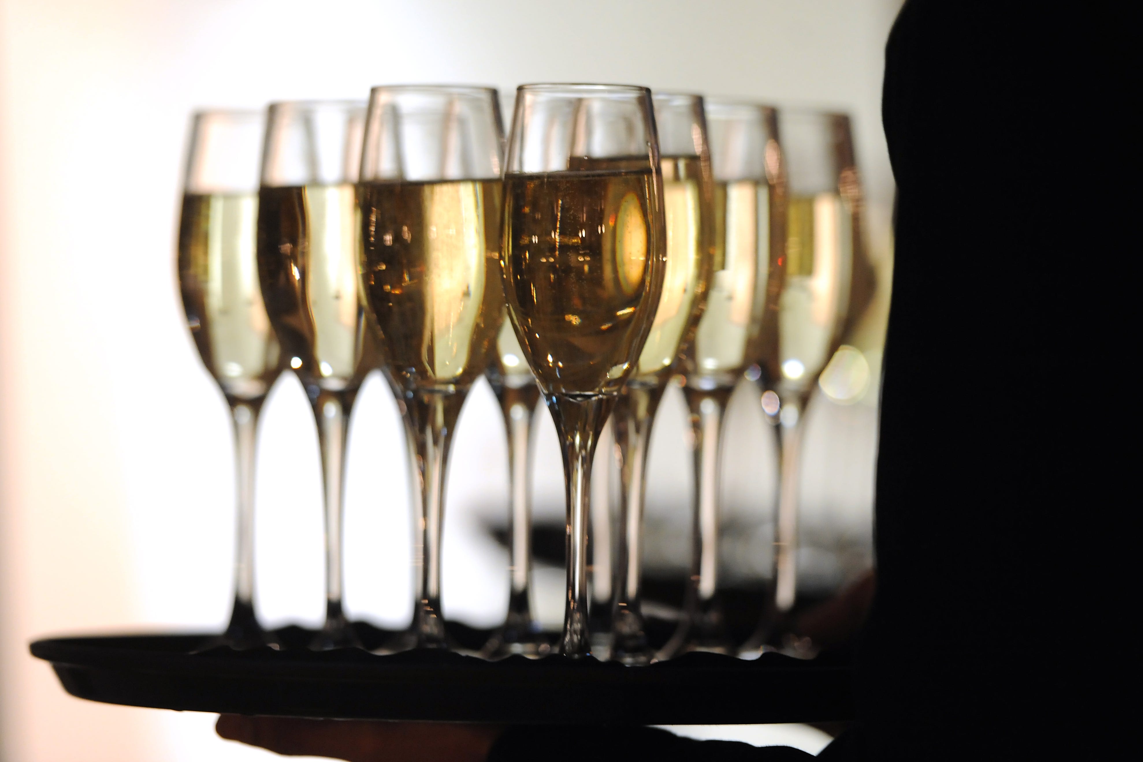 Unlike other fizzy drinks like beer or soda, bubbles in champagne go up in a straight line