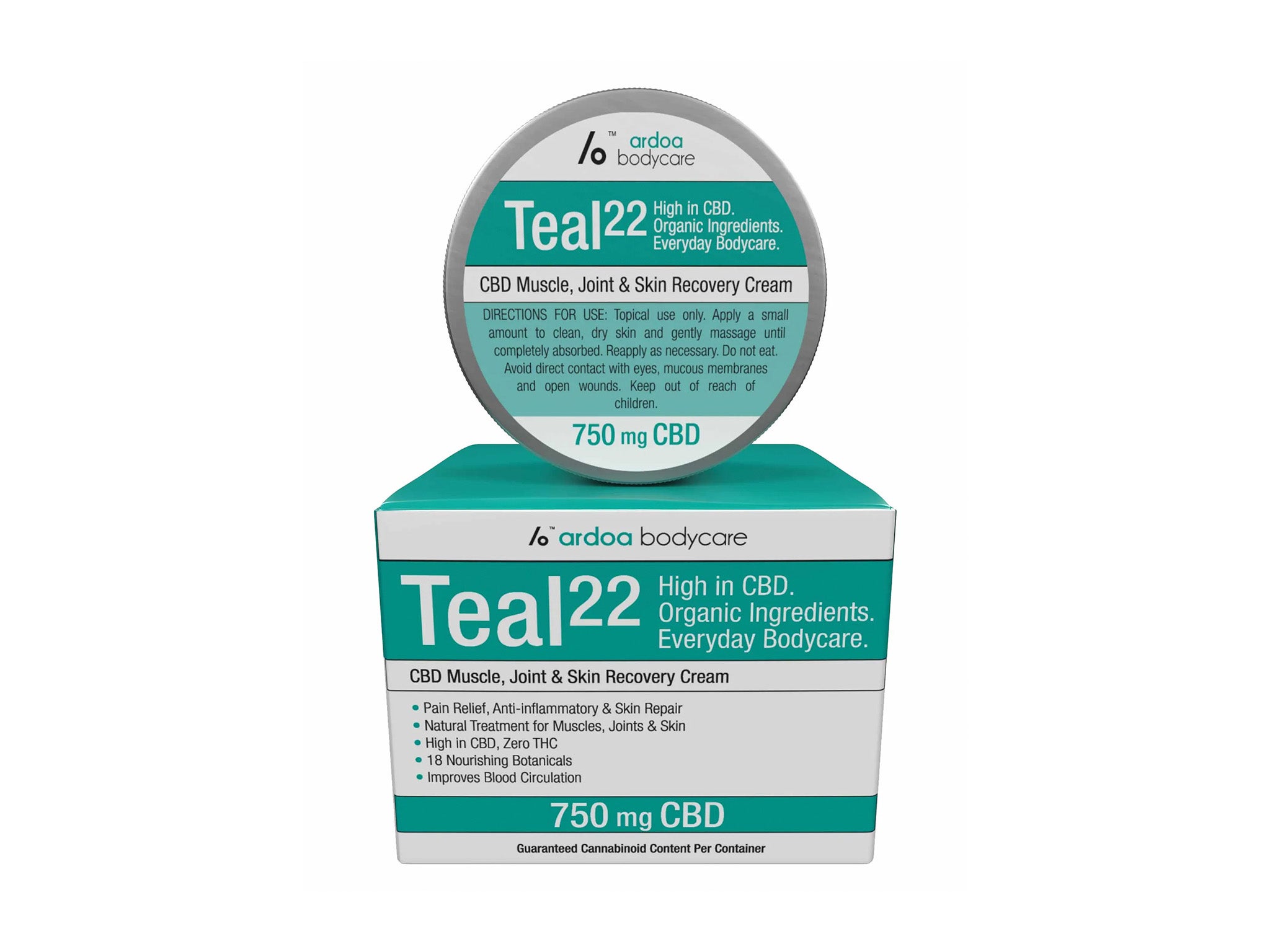 Ardoa Market teal 22 recovery cream