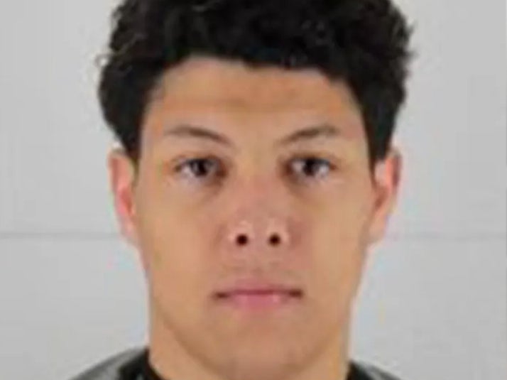 Jackson Mahomes, 22, after he was arrested on aggravated sexual battery charges on Wednesday, 3 May