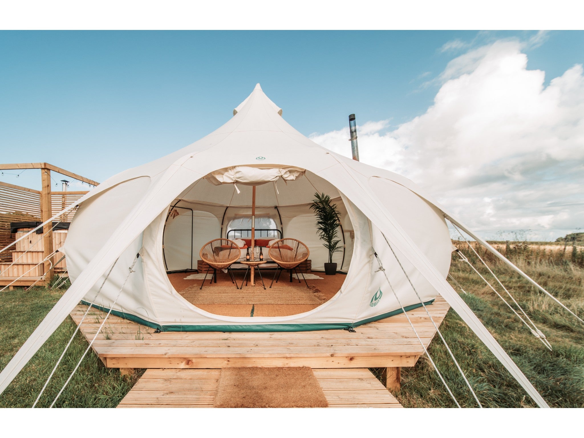 A different glamping site in Northumbria, England