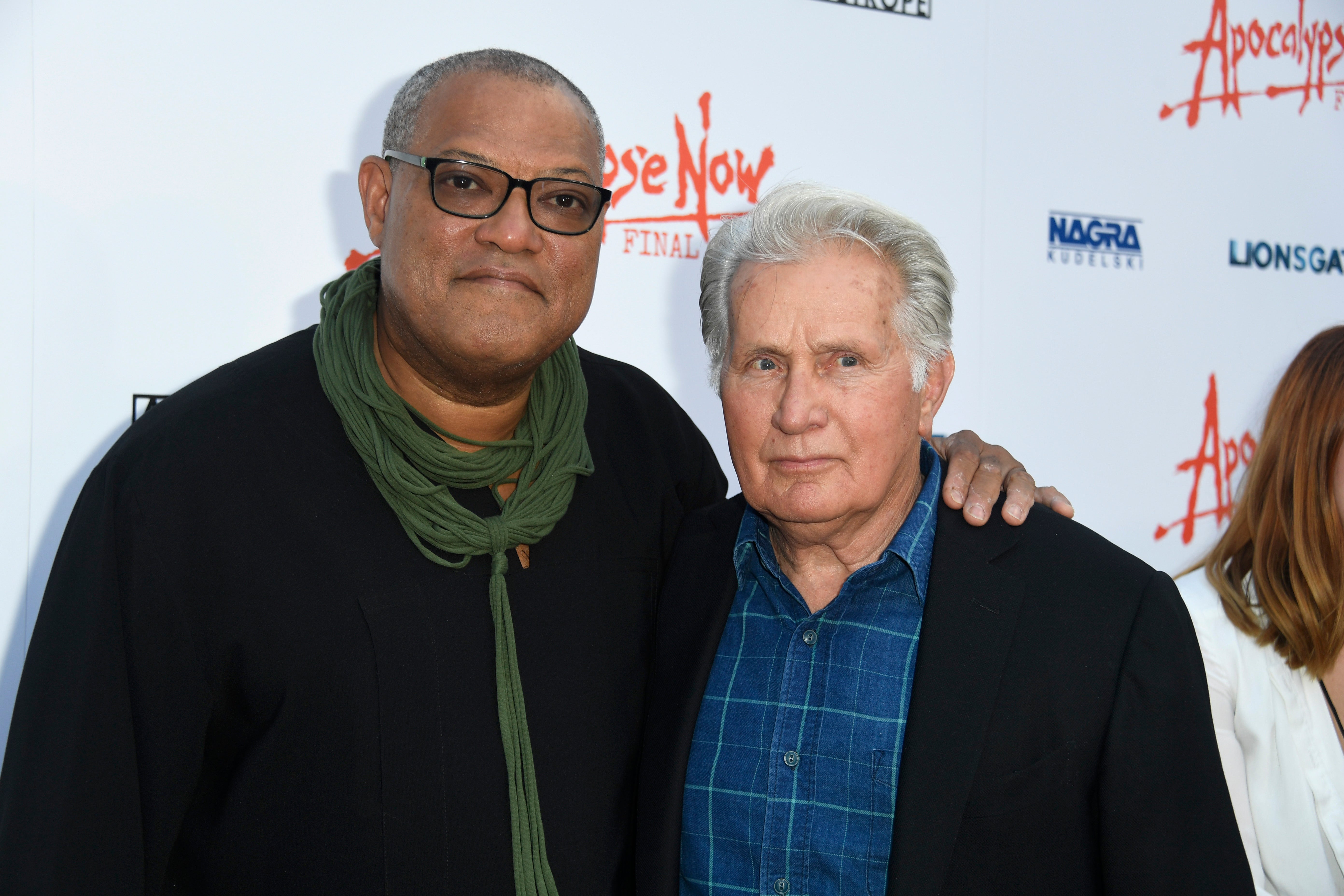 Fishburne (left) with Estevez’s father Martin Sheen