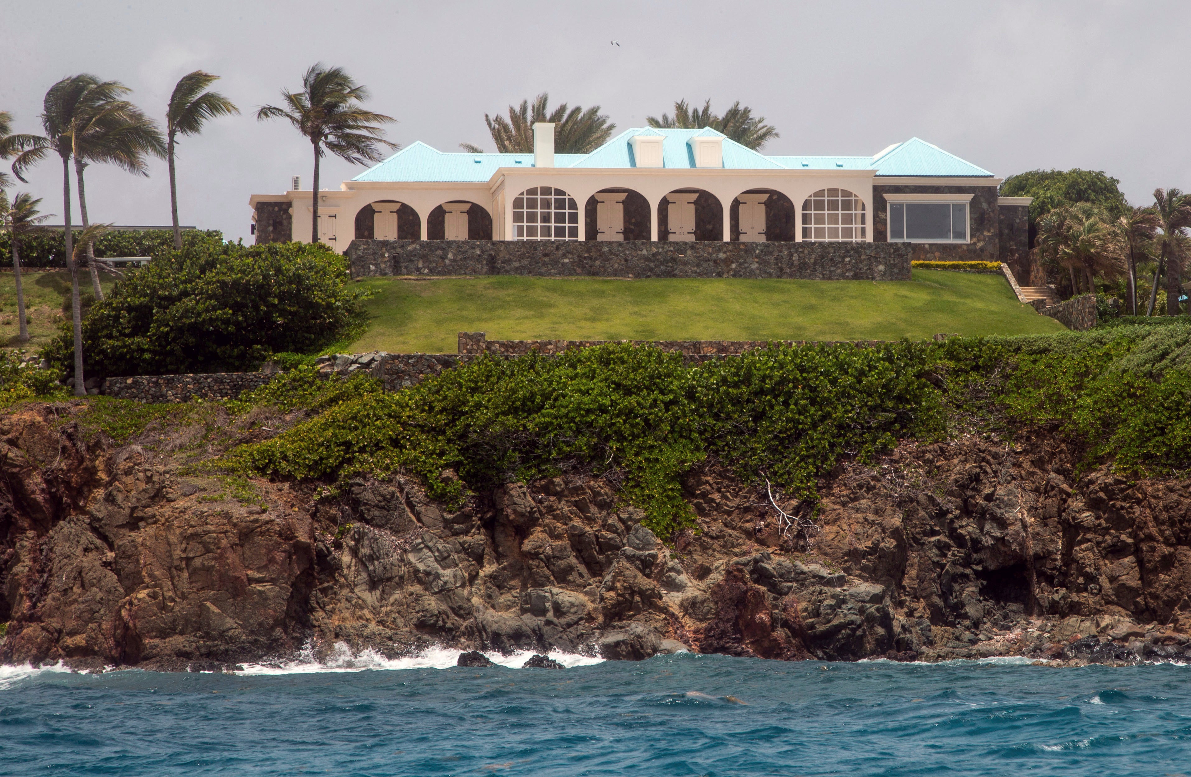 Jeffery Epstein’s estate on Little Saint James Island in the US Virgin Islands.