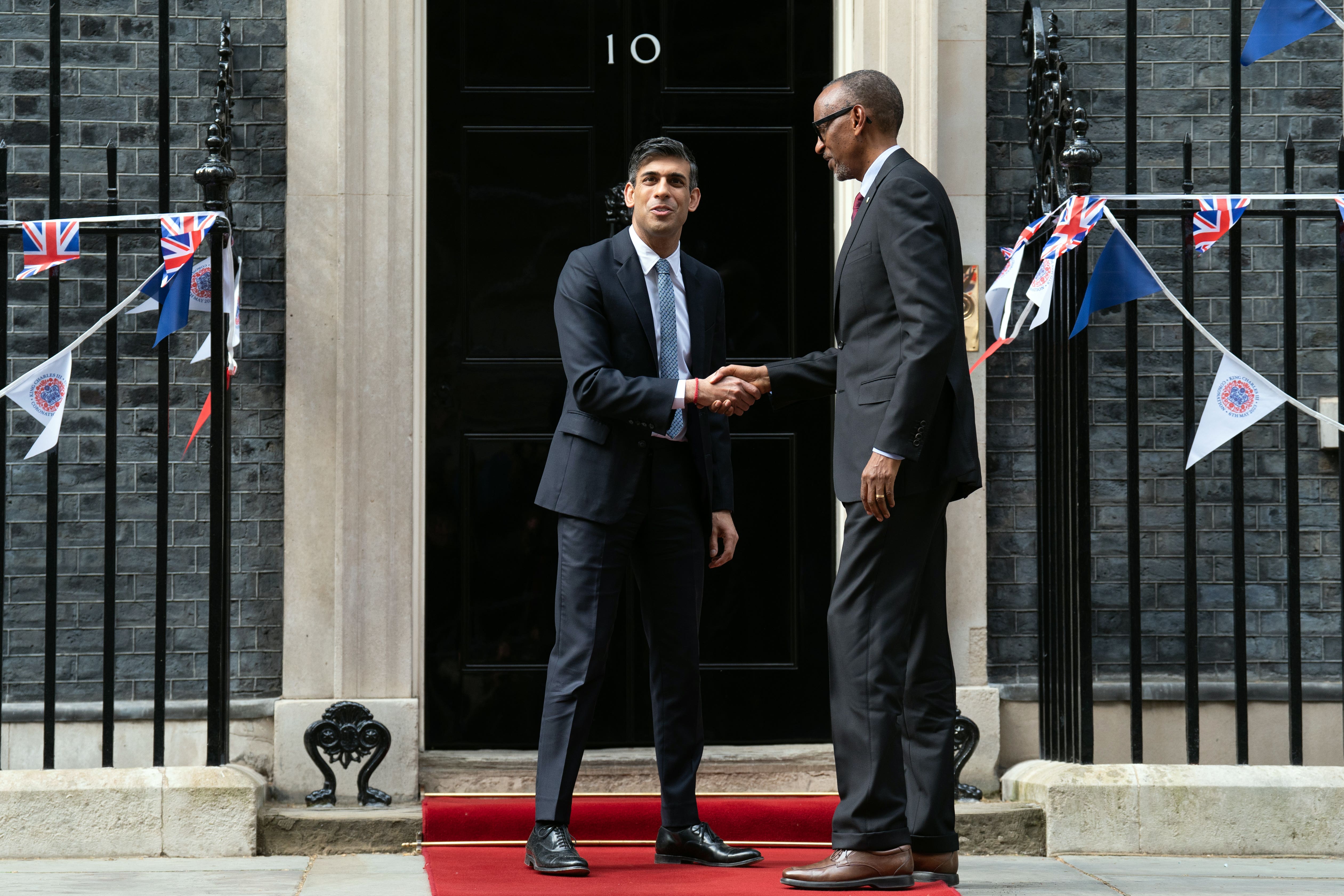 Prime Minister Rishi Sunak held talks with Rwandan president Paul Kagame in No 10 (Stefan Rousseau/PA)