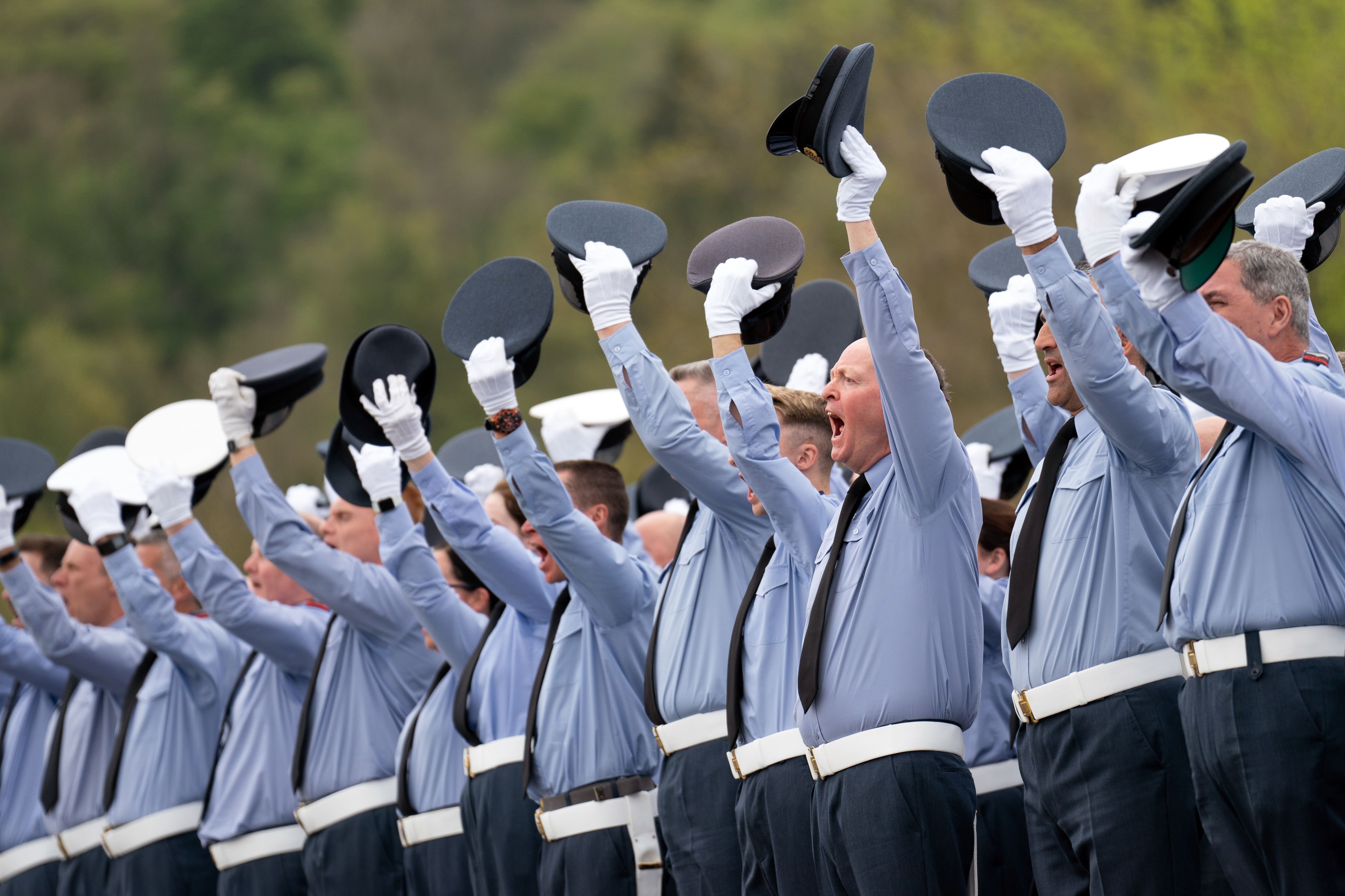 Royal Air Force personnel have been training at RAF Halton and RAF Northolt since April 27 (Joe Giddens/PA)